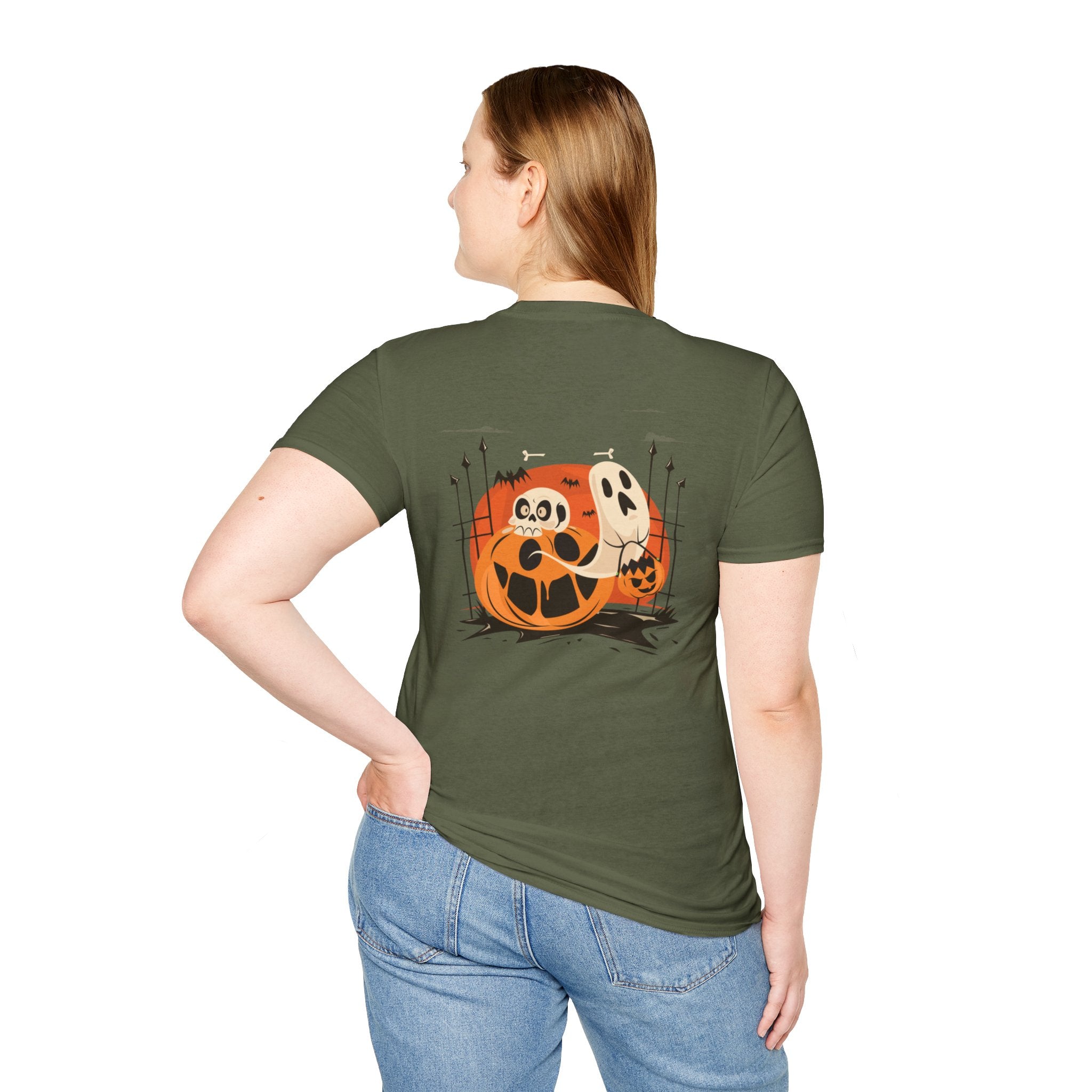 Halloween with Pumpkins | Unisex Softstyle T-Shirt