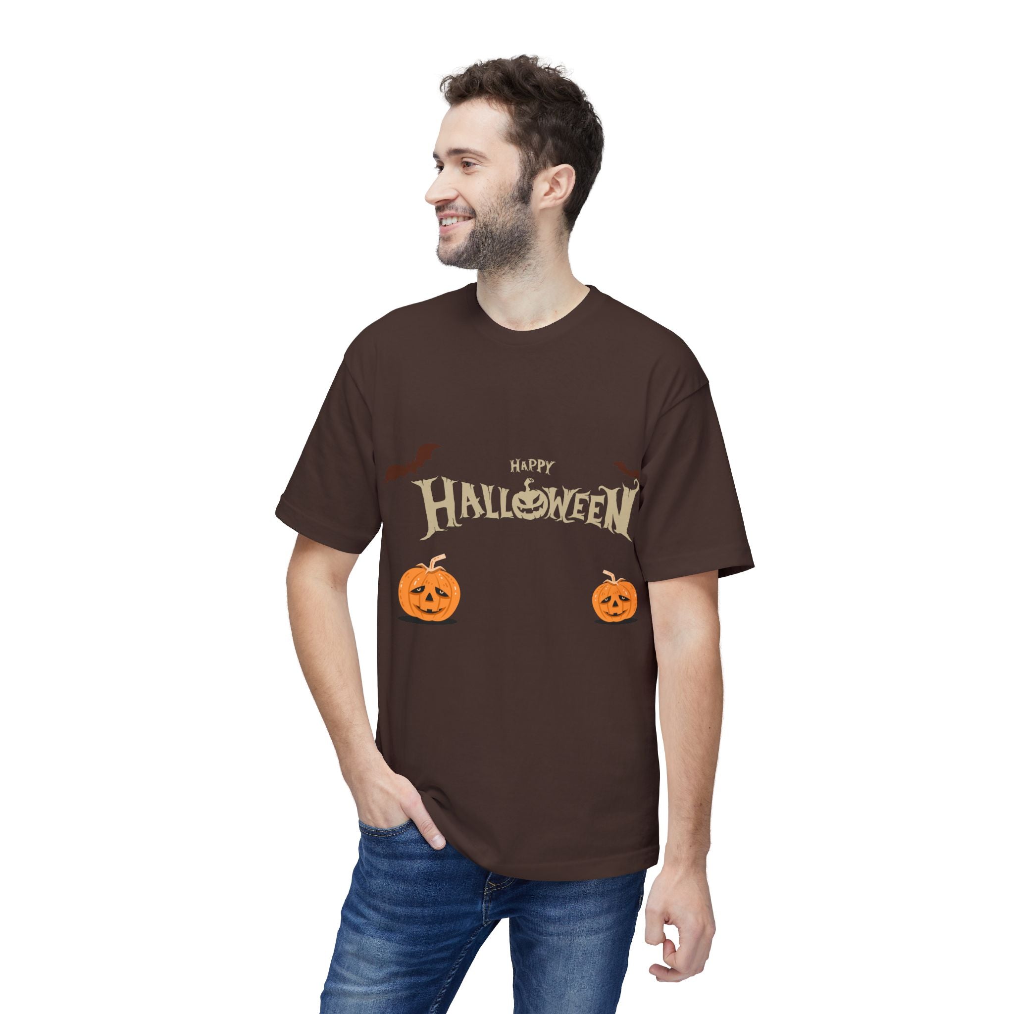 Halloween with Pumpkins | Unisex Midweight T-shirt, Made in US