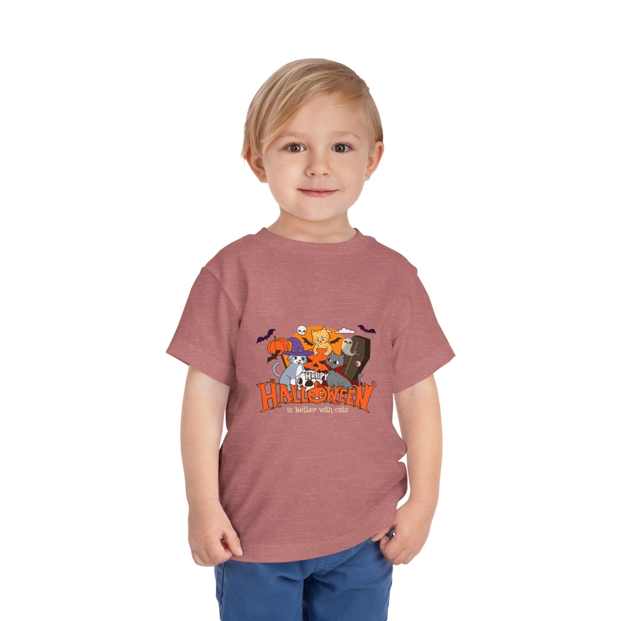 Halloween is Better with Cats | Toddler Short Sleeve Tee