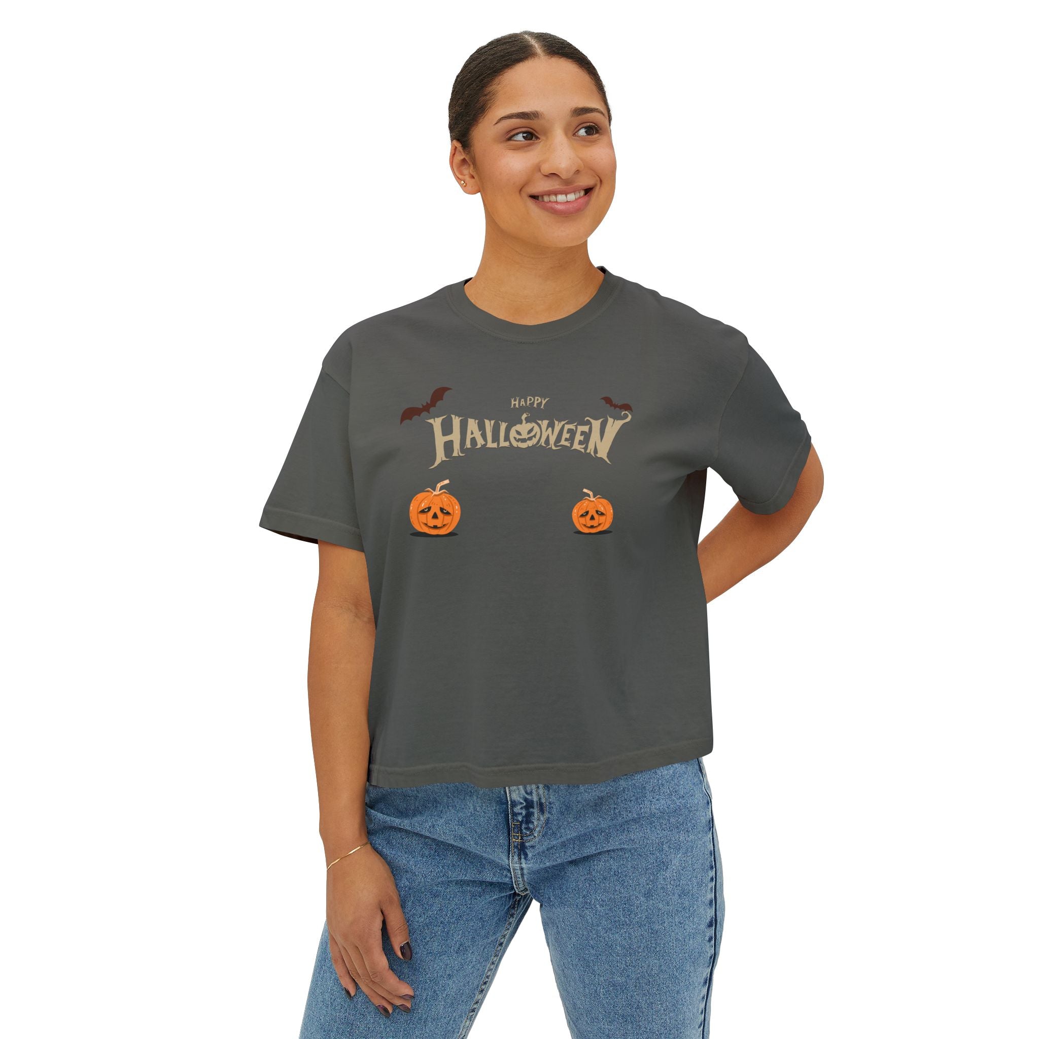 Halloween with Pumpkins | Women's Boxy Tee