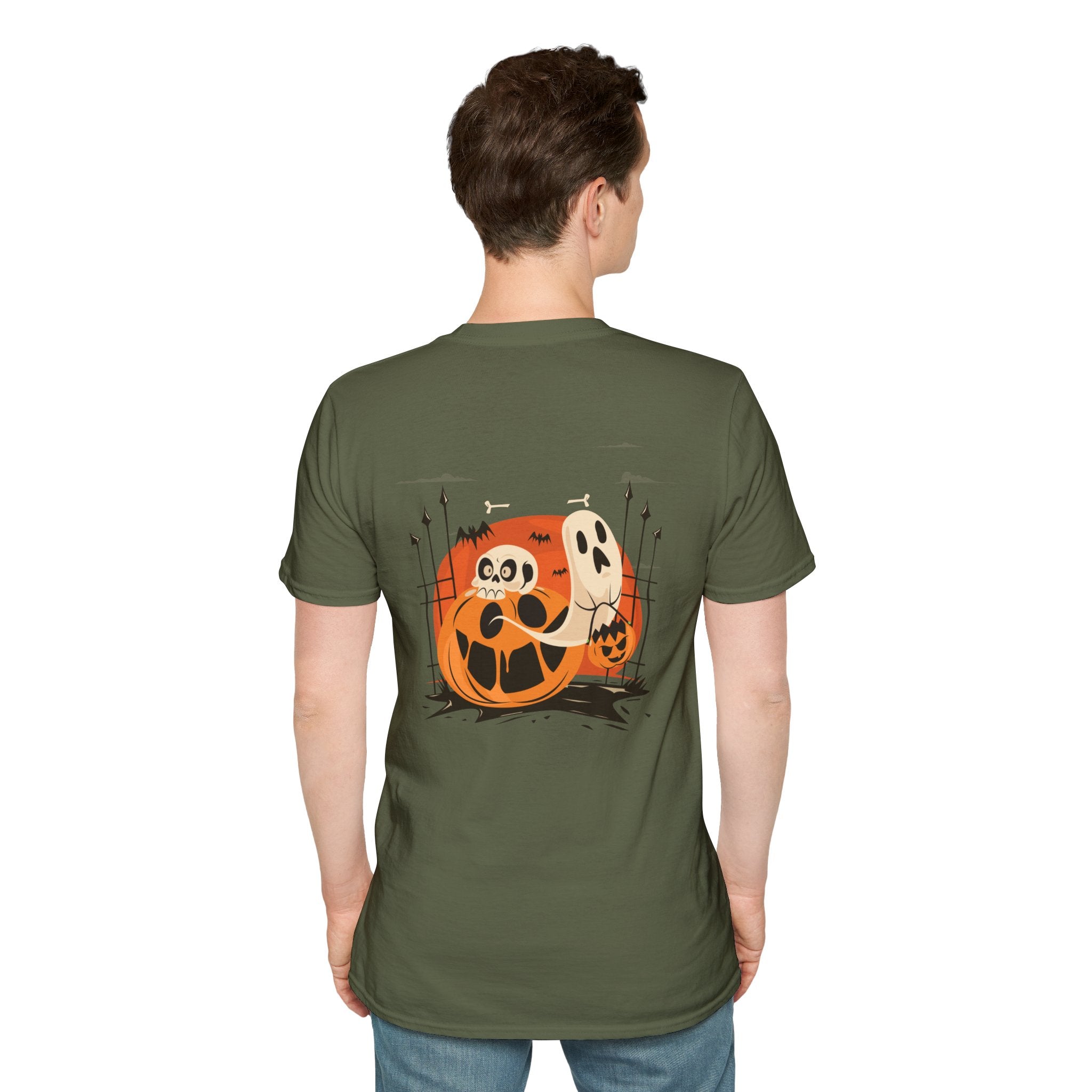 Halloween with Pumpkins | Unisex Softstyle T-Shirt