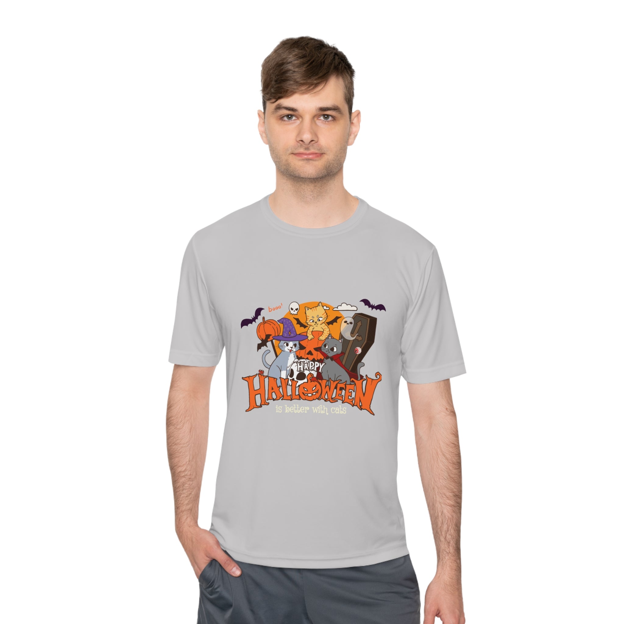 Halloween is Better with Cats | Unisex Moisture Wicking Tee