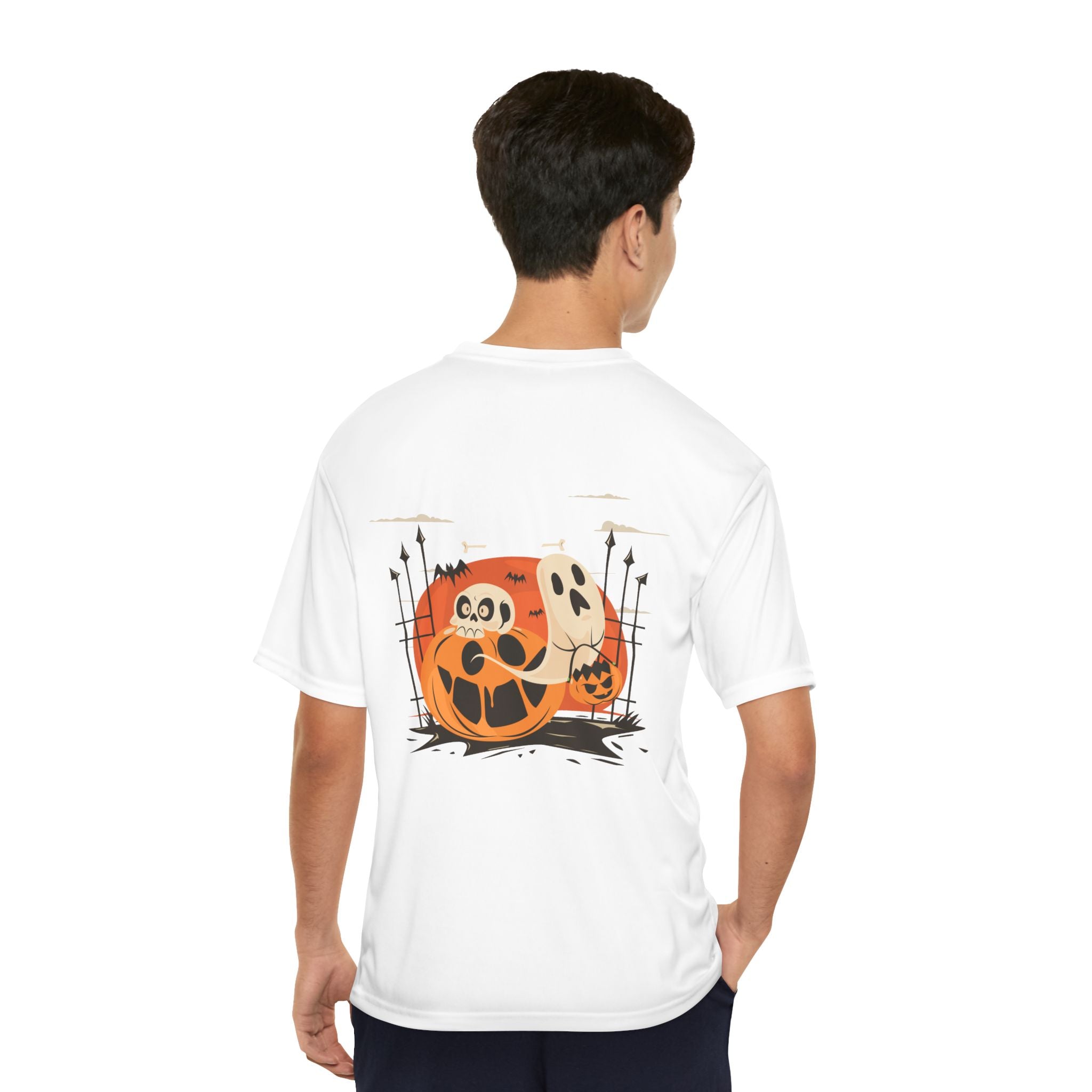 Halloween with Pumpkins | Men's Performance T-Shirt