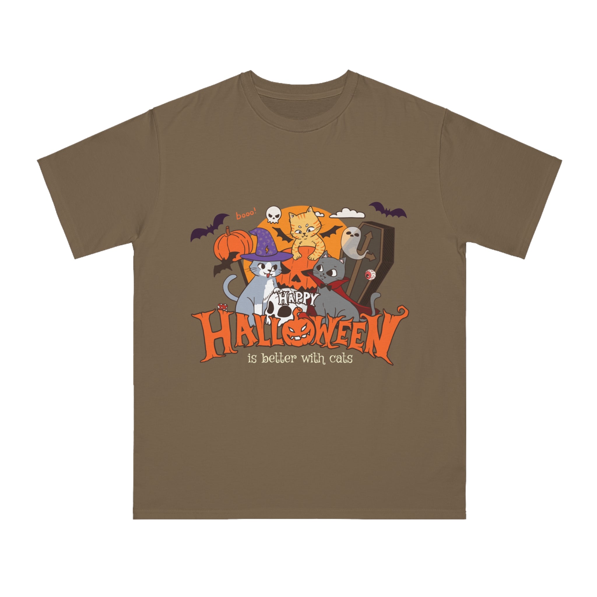 Halloween is Better with Cats | Organic Unisex Classic T-Shirt