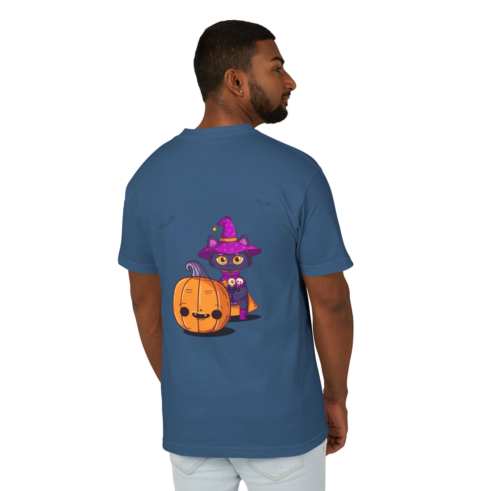 Halloween with Witch's Cats | Unisex Garment-Dyed Heavyweight Cotton Tee