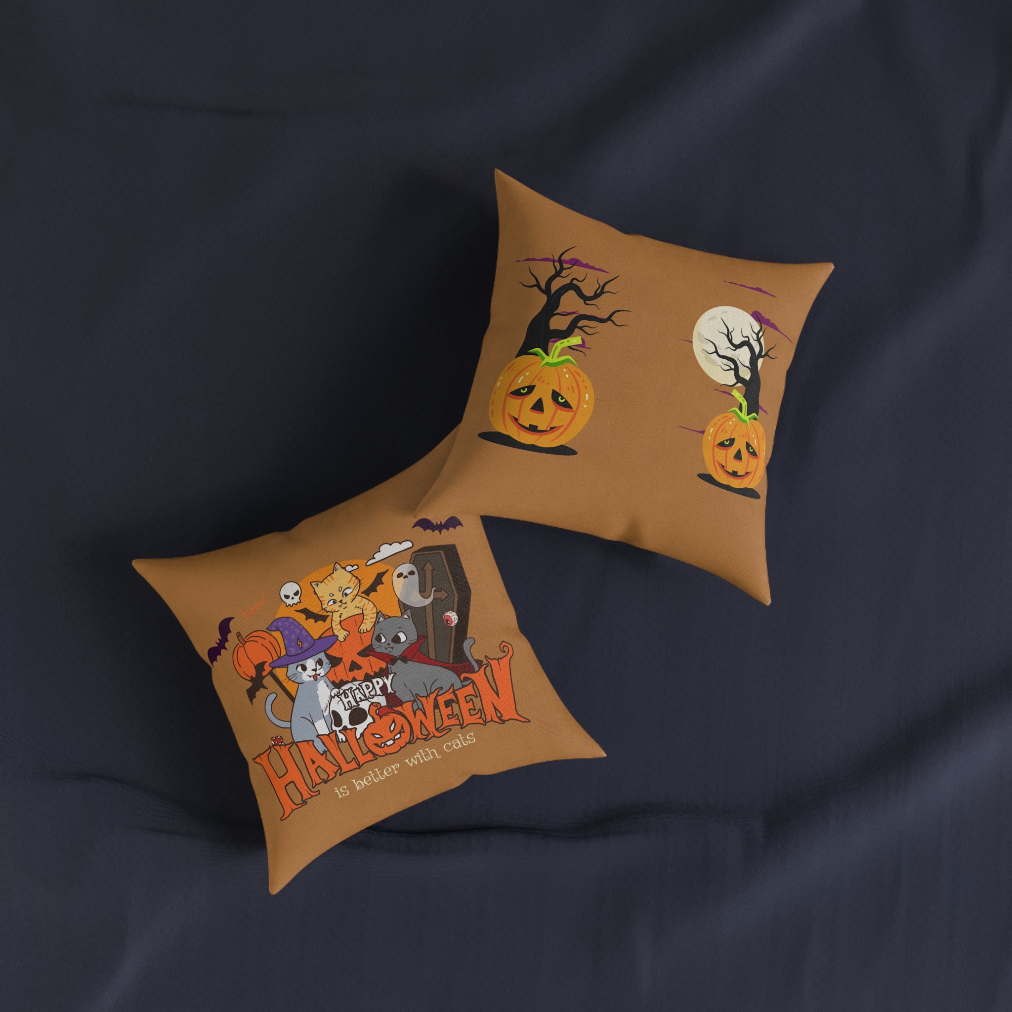 Halloween is Better with Cats | Square Pillow