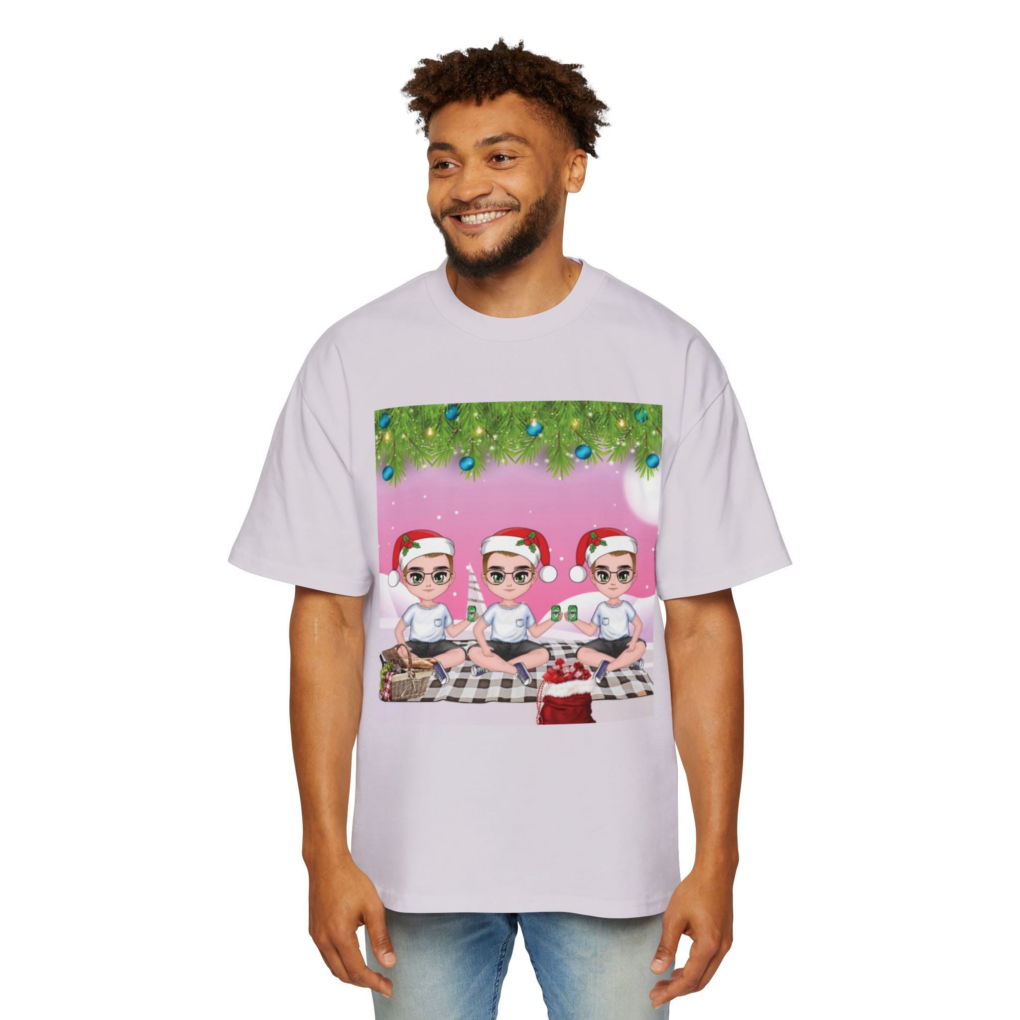 Christmas Friends | Men's Heavy Oversized Tee
