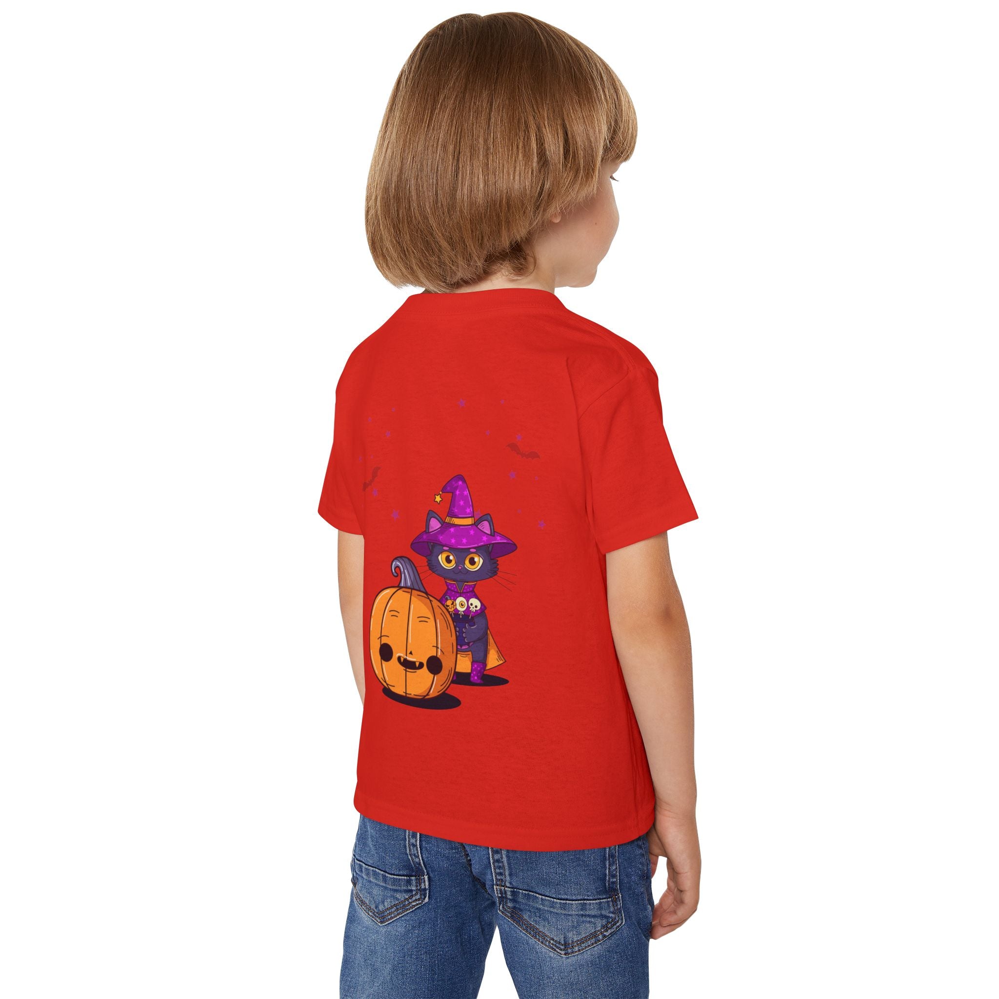 Halloween with Witch's Cats | Heavy Cotton Toddler T-shirt
