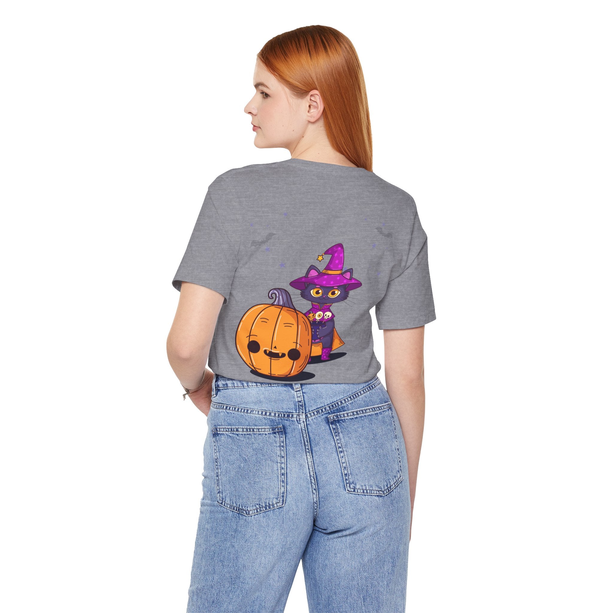Halloween with Witch's Cats | Unisex Jersey Short Sleeve Tee