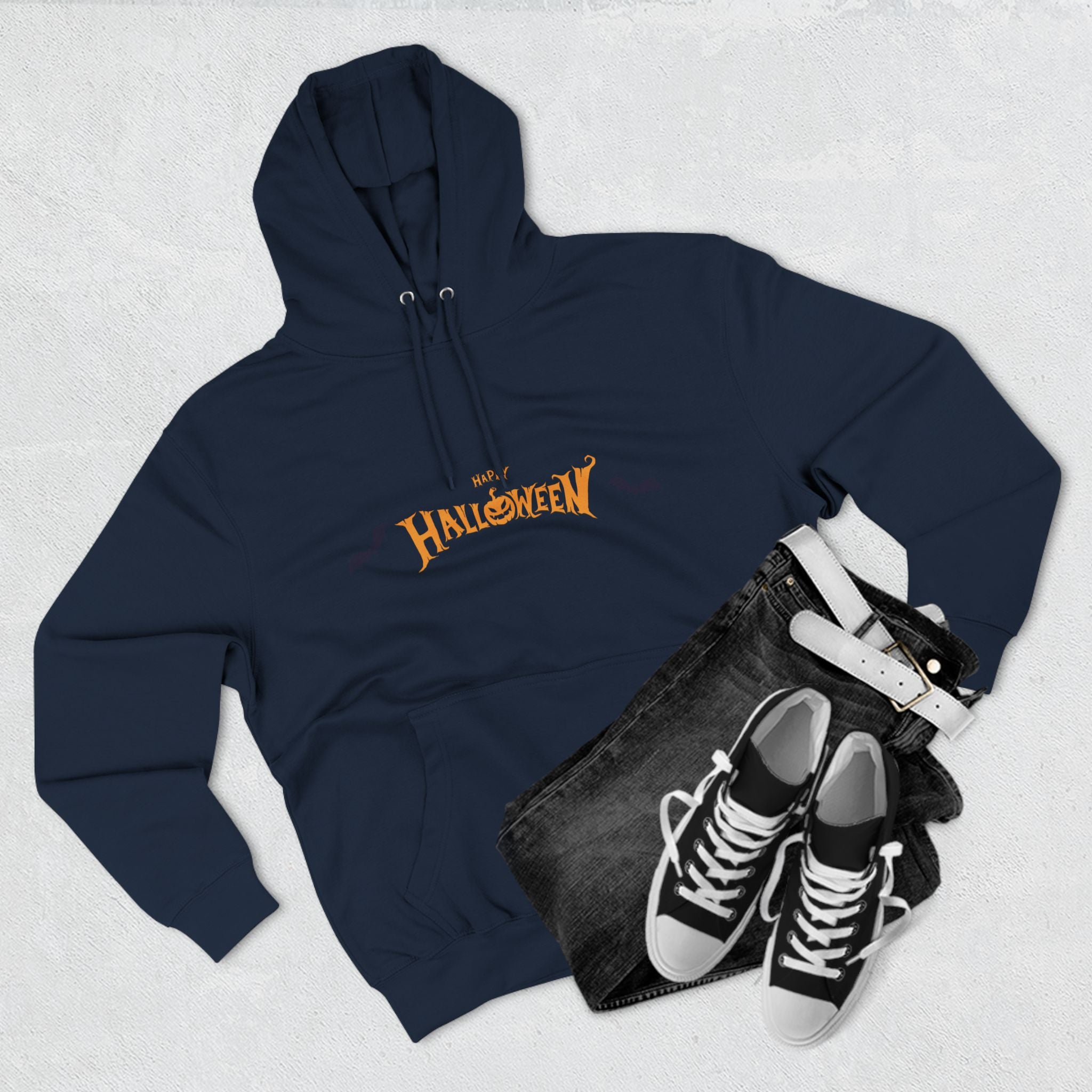 Halloween with Bats | Three-Panel Fleece Hoodie