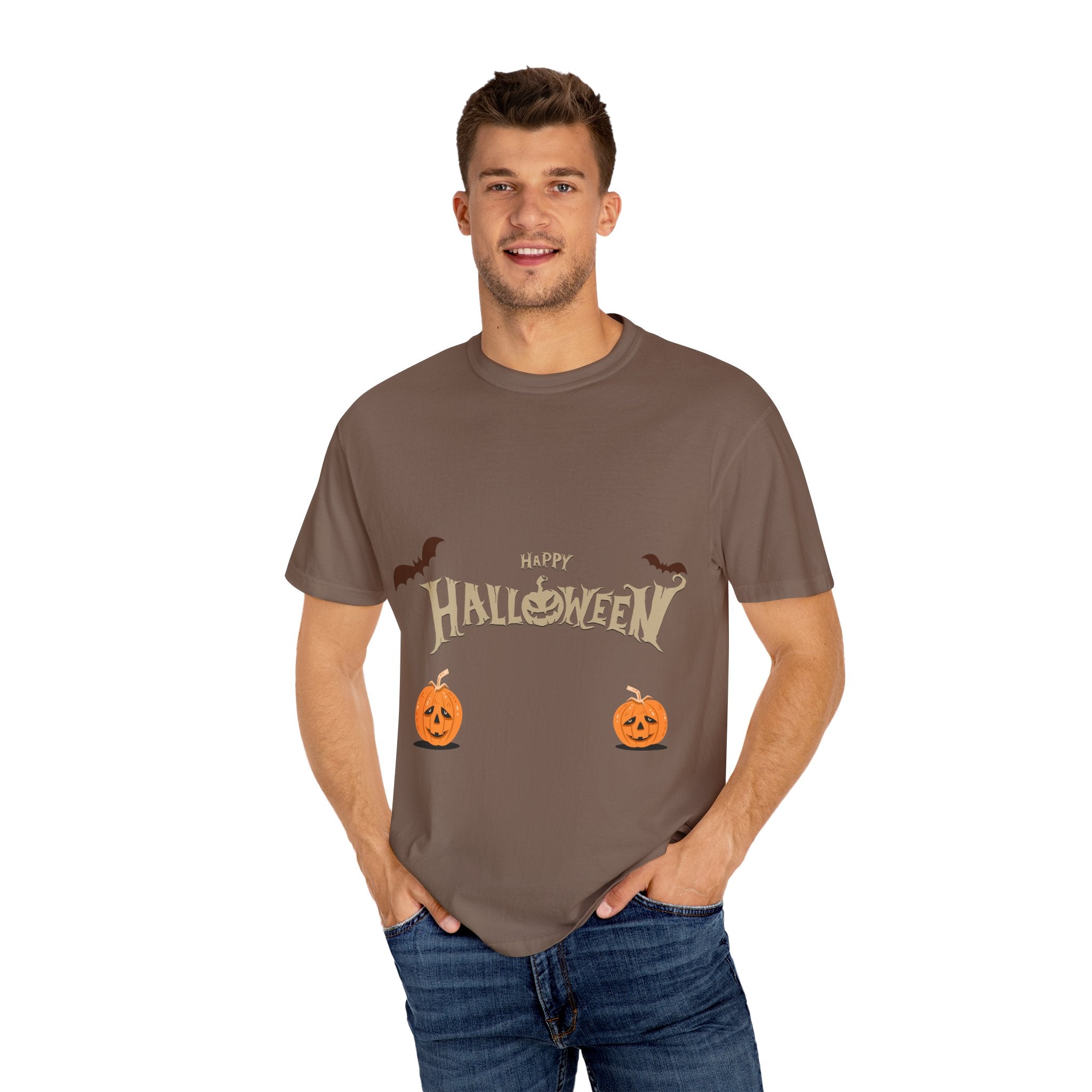 Halloween with Pumpkins | Unisex Garment-Dyed T-shirt