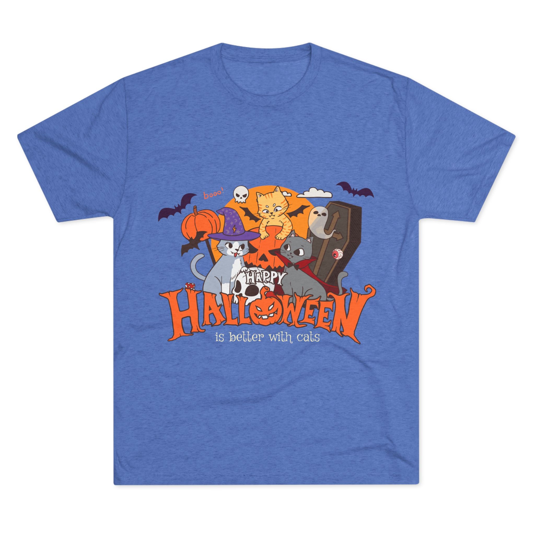 Halloween is Better with Cats | Unisex Tri-Blend Crew Tee