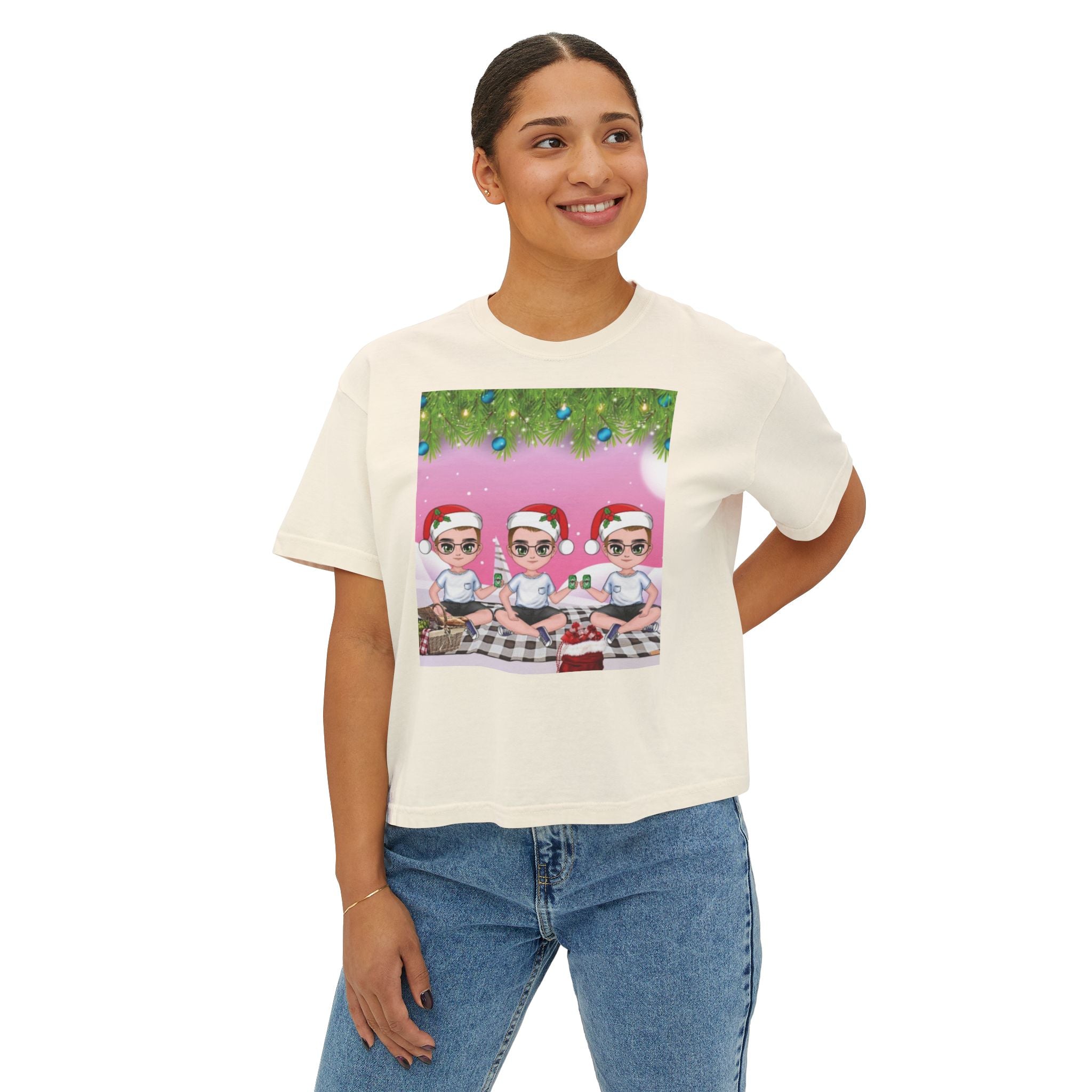 HAPPY CHRISTMAS DAY Women's Boxy Tee