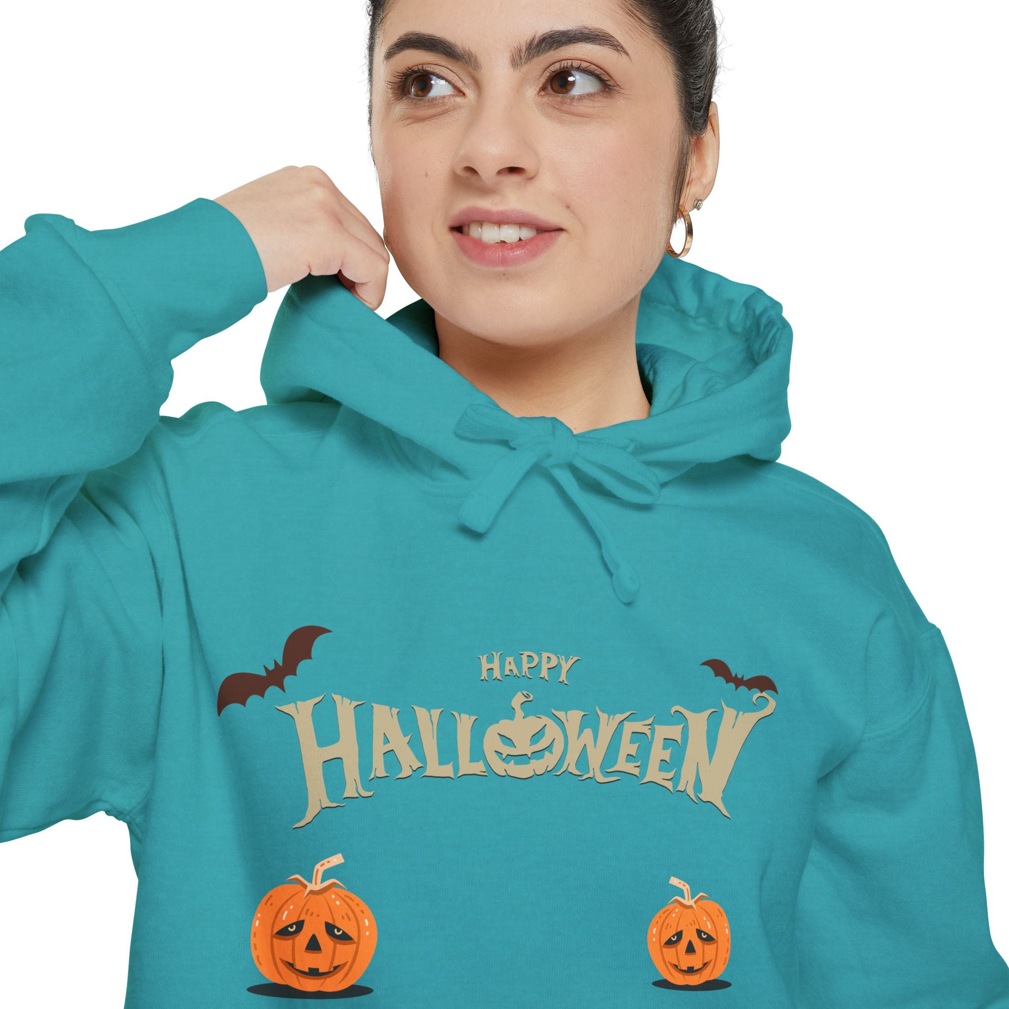 Halloween with Pumpkins | Unisex Garment-Dyed Hoodie