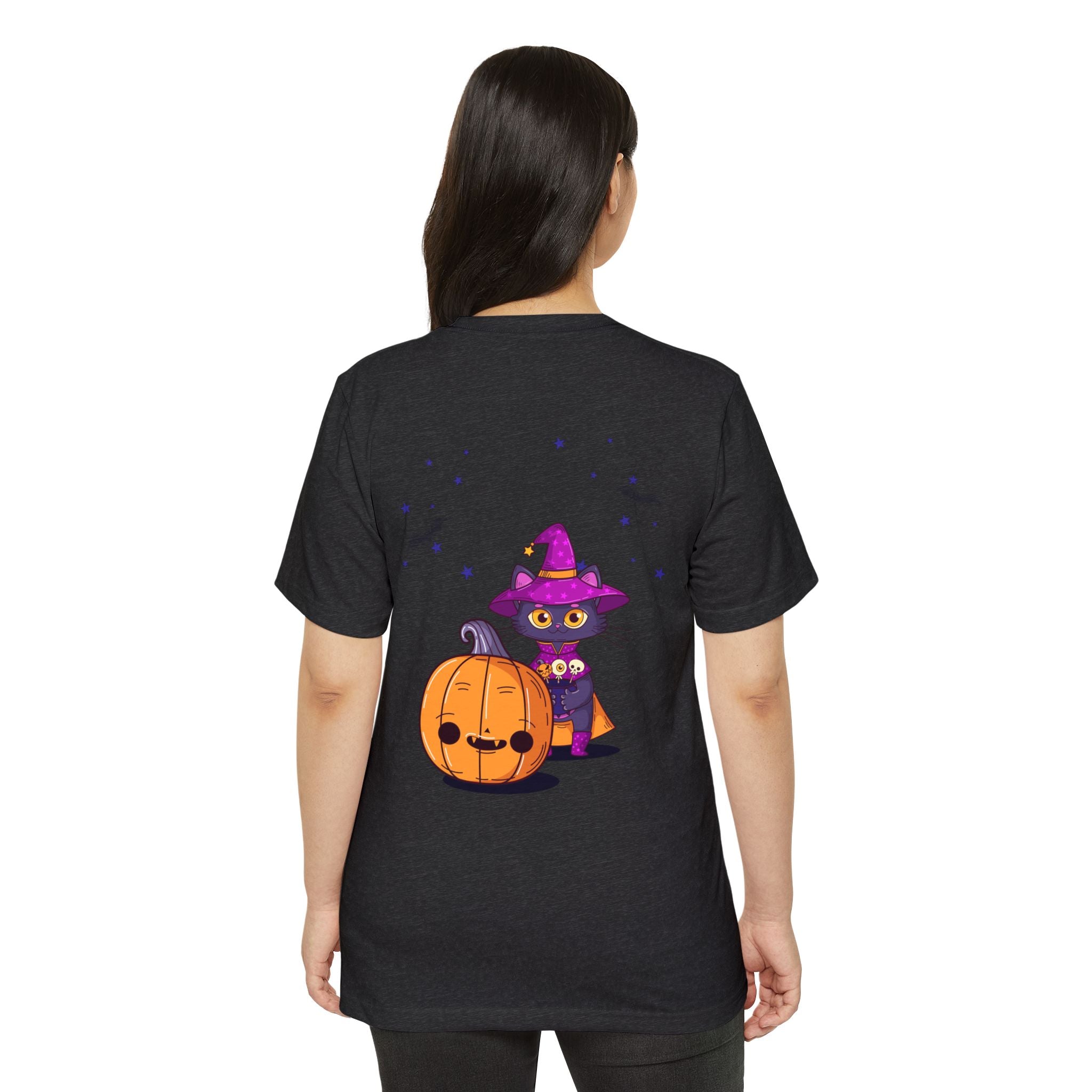 Halloween with Witch's Cats | Unisex Recycled Organic T-Shirt