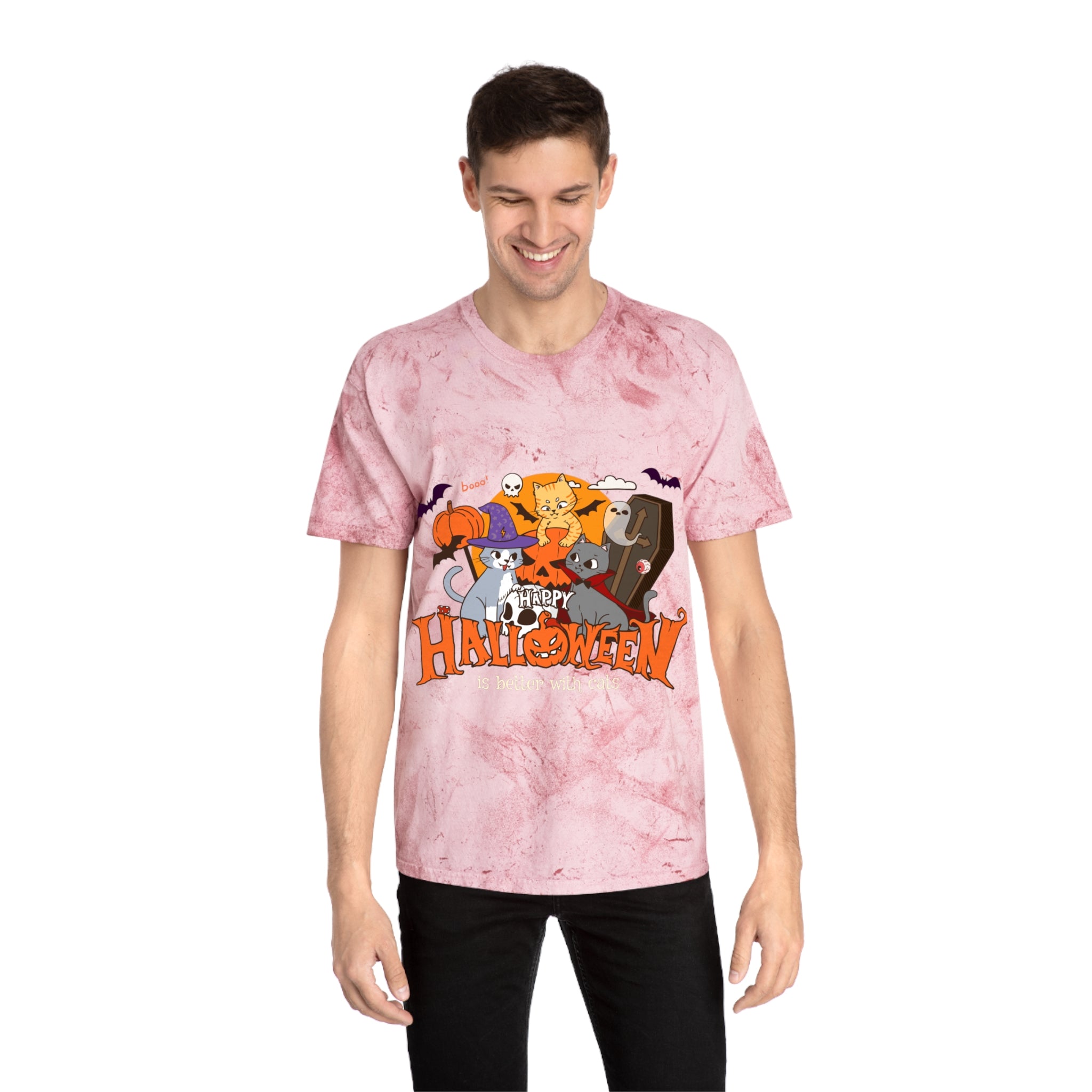 Halloween is Better with Cats | Unisex Color Blast T-Shirt