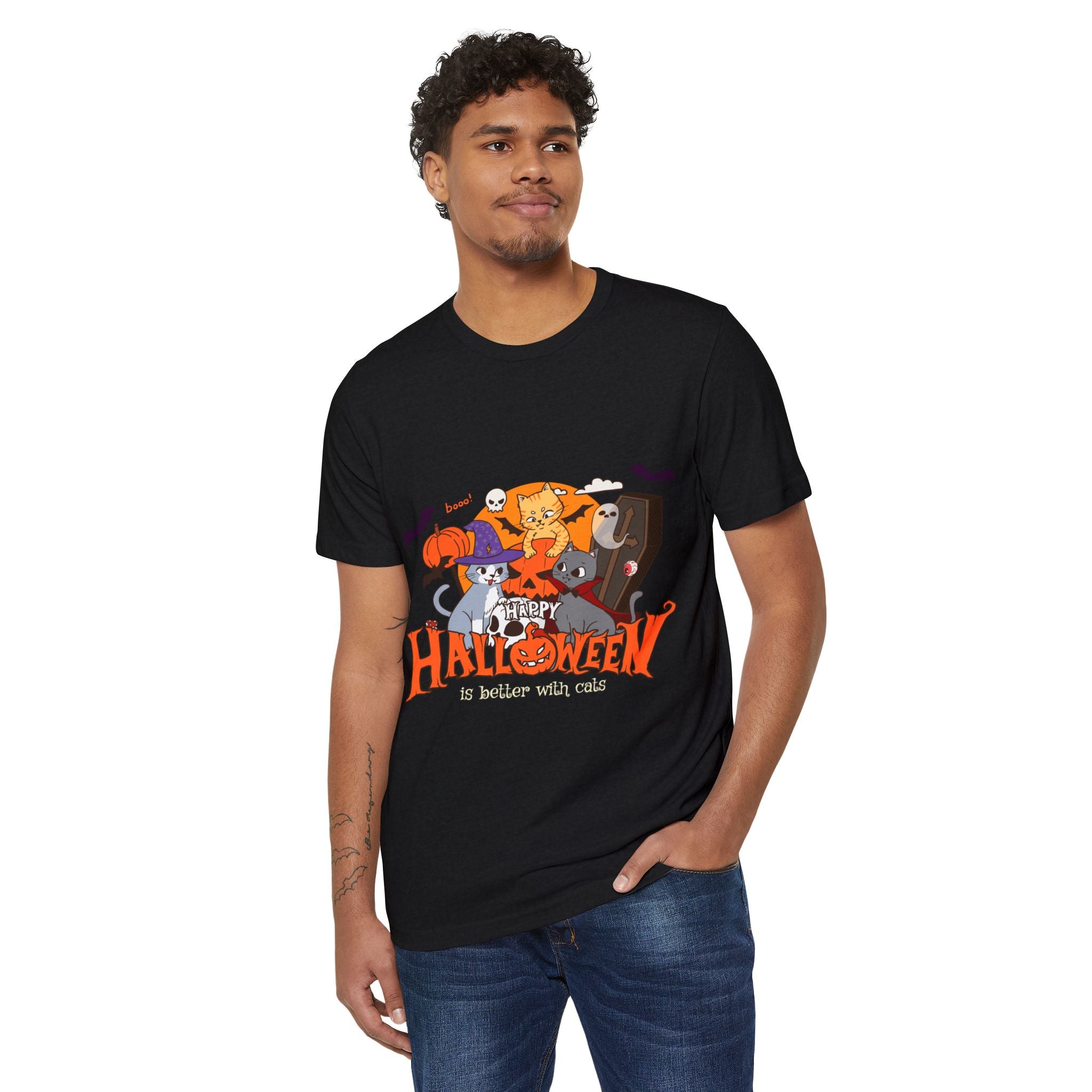 Halloween is Better with Cats | Unisex Recycled Organic T-Shirt