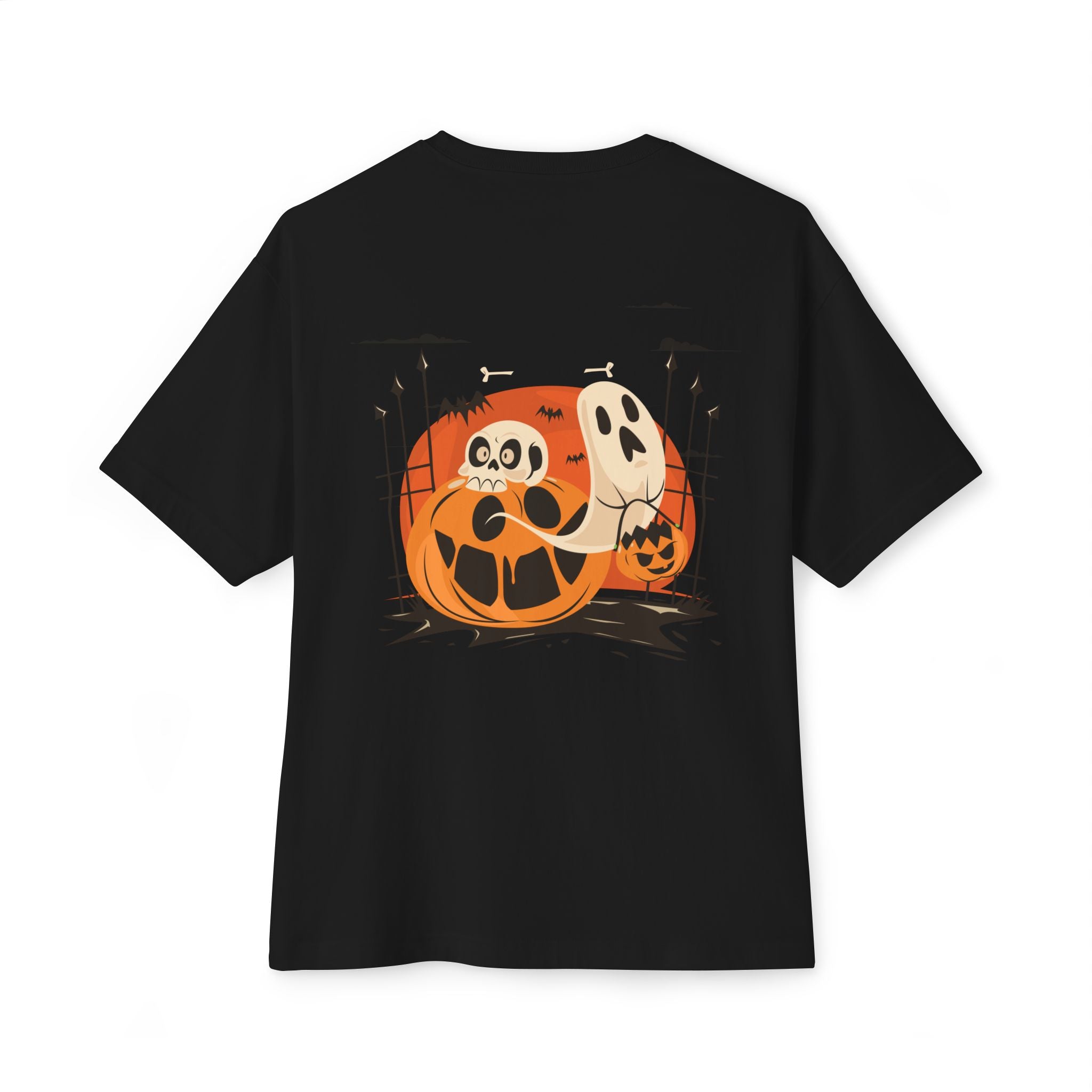Halloween with Pumpkins | Unisex Oversized Boxy Tee