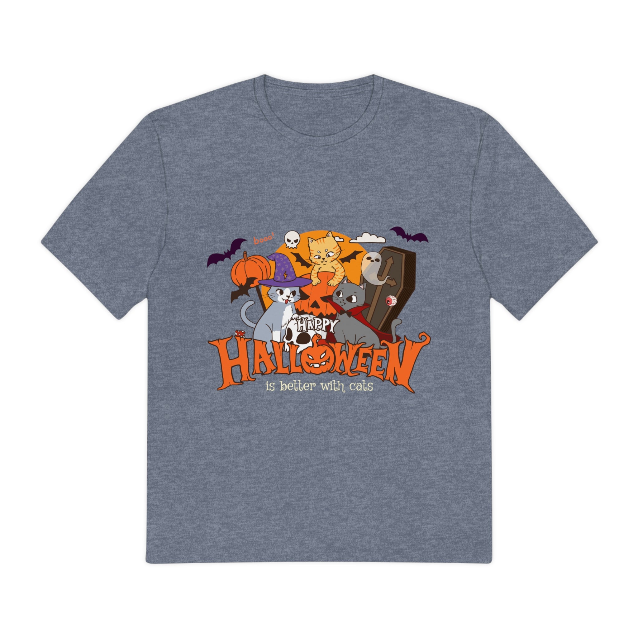 Halloween with Witch's Cats | Perfect Weight® Tee