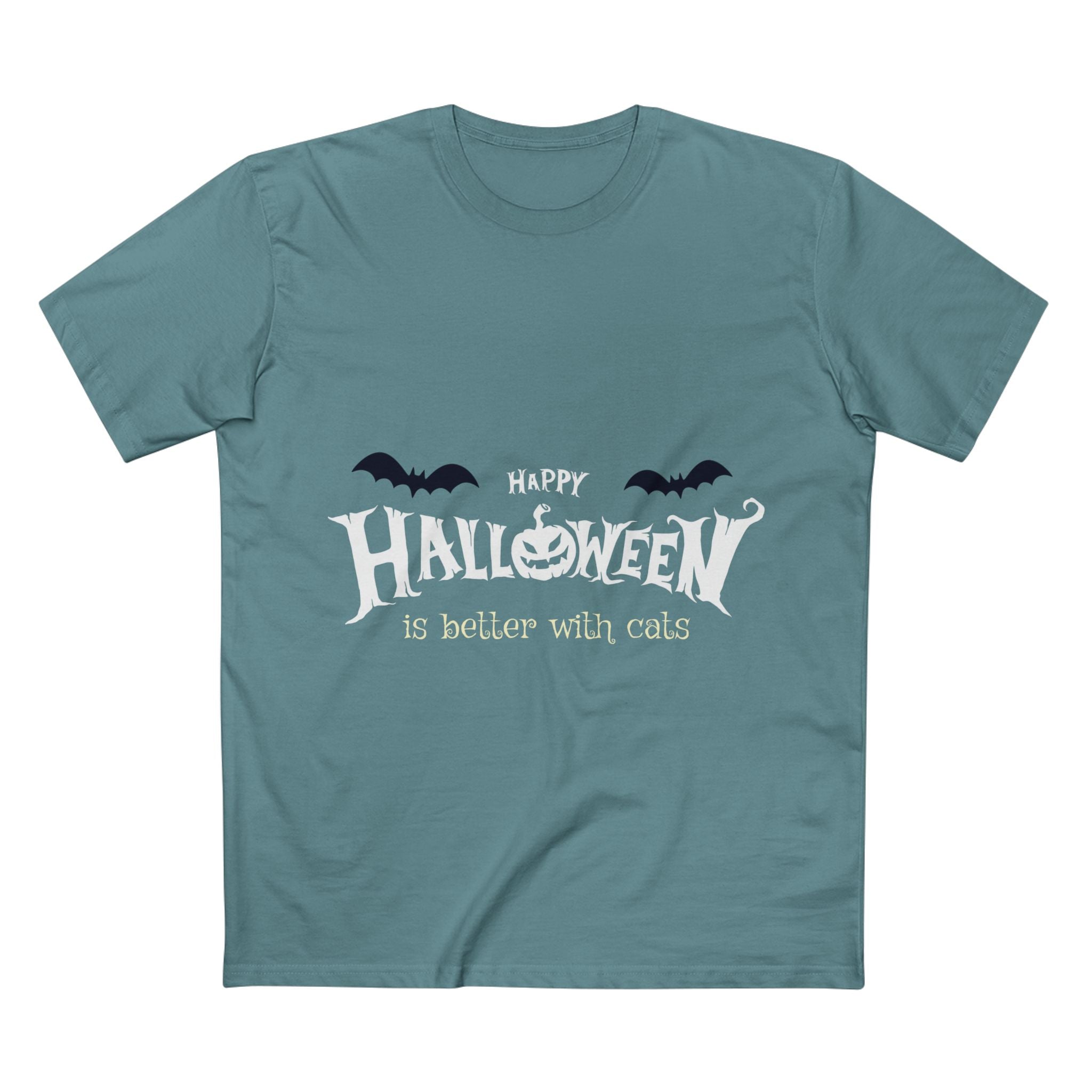 Halloween with Witch's Cats | Men's Staple Tee