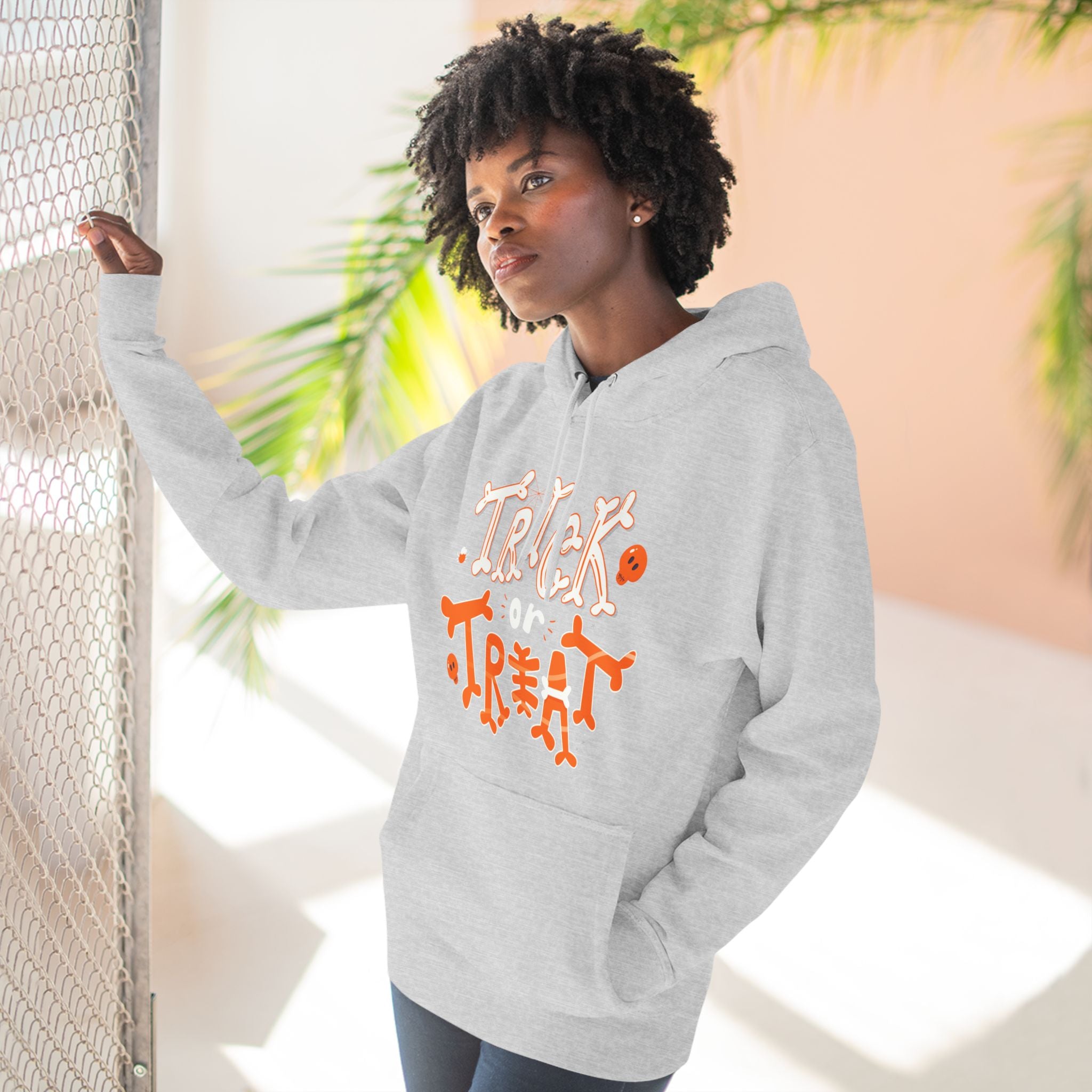 Halloween Trick or Treat | Three-Panel Fleece Hoodie