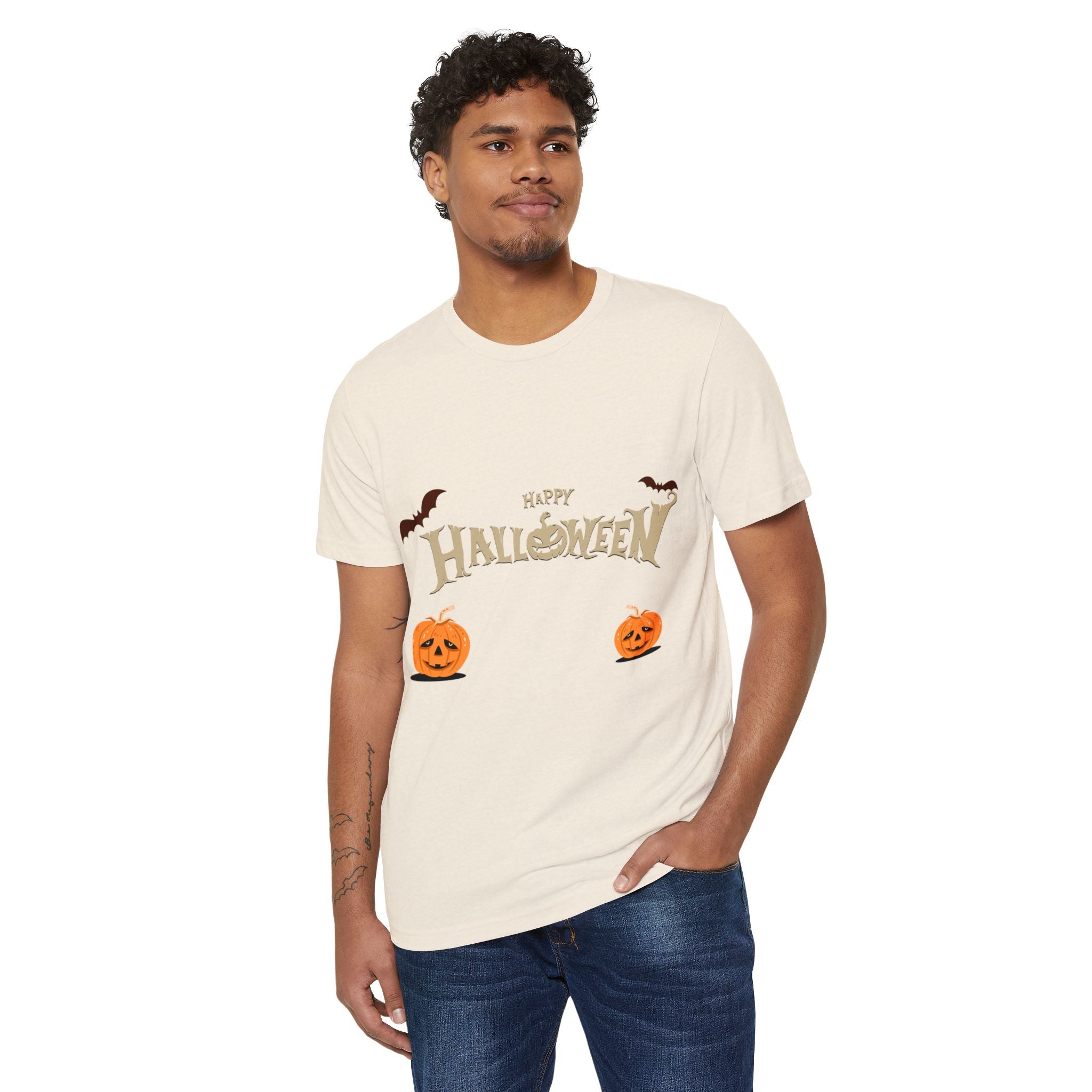 Halloween with Pumpkins | Unisex Recycled Organic T-Shirt