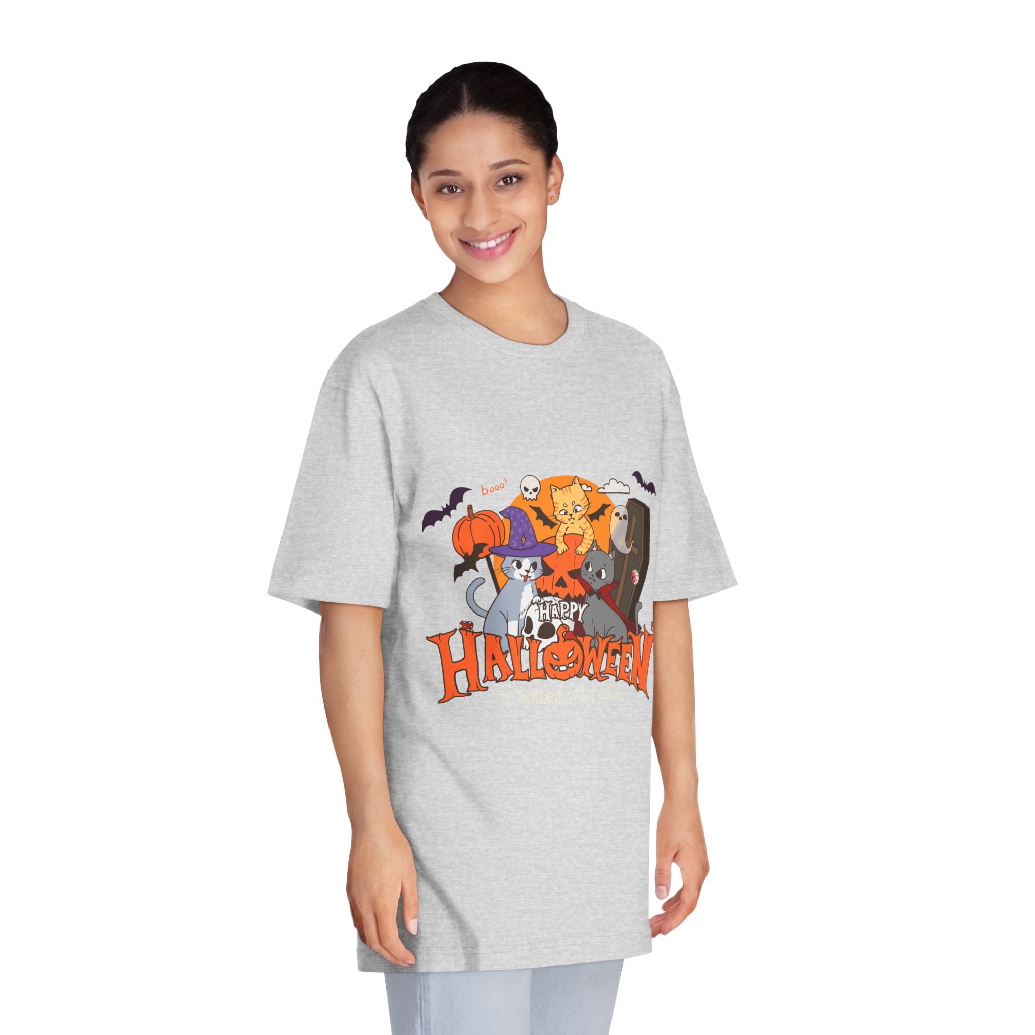 Halloween is Better with Cats | Unisex Classic Crewneck T-Shirt
