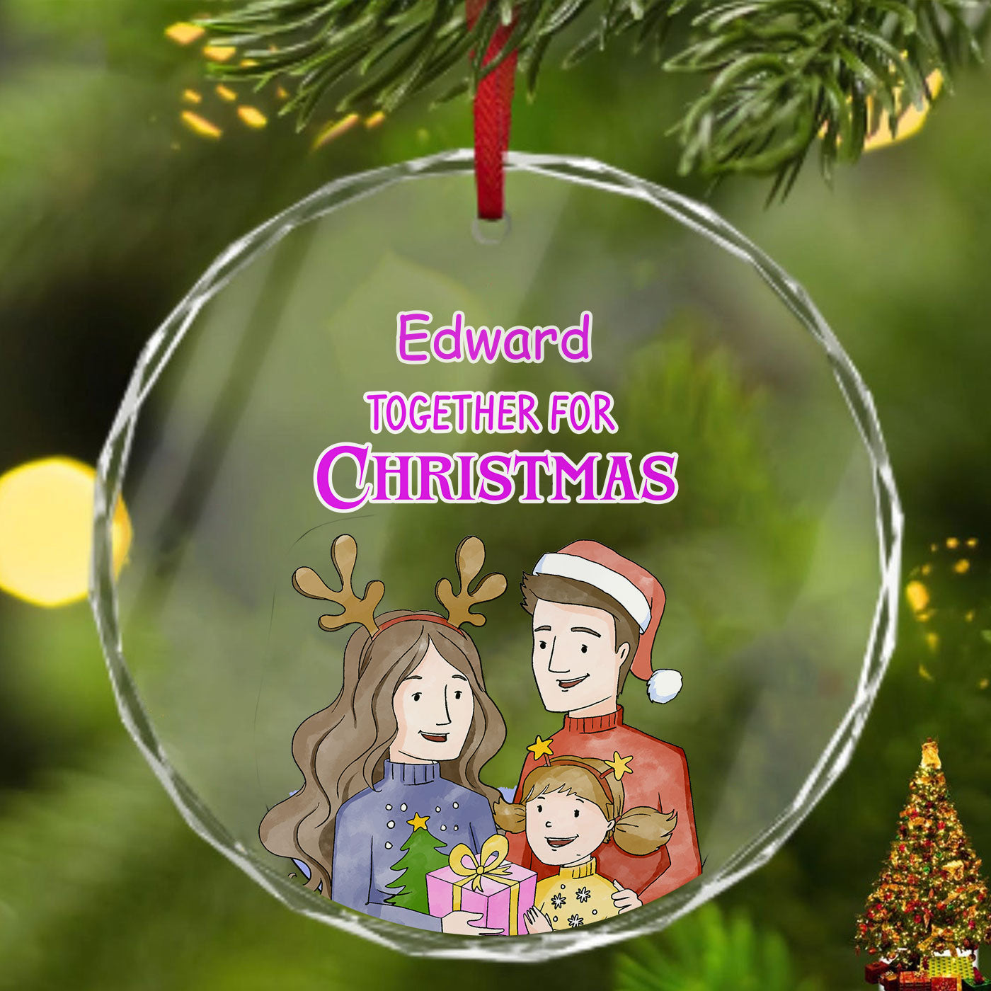 Together for Christmas | Celebrate Family Moments this Holiday Season | Glass Ornament