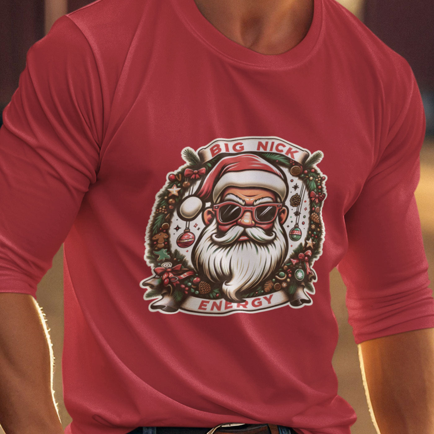 Big Nick Energy | Cool Santa Claus Christmas | Unisex Long Sleeve