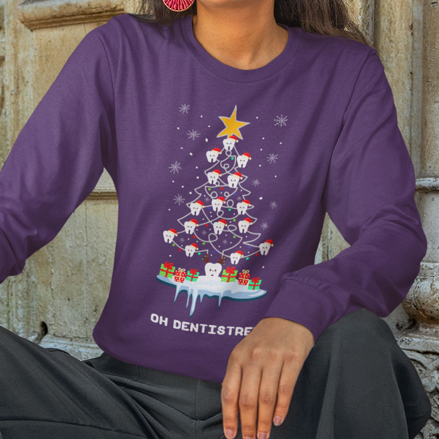 Oh Dentistree | Fun Dental Christmas Tree | Unisex Long Sleeve