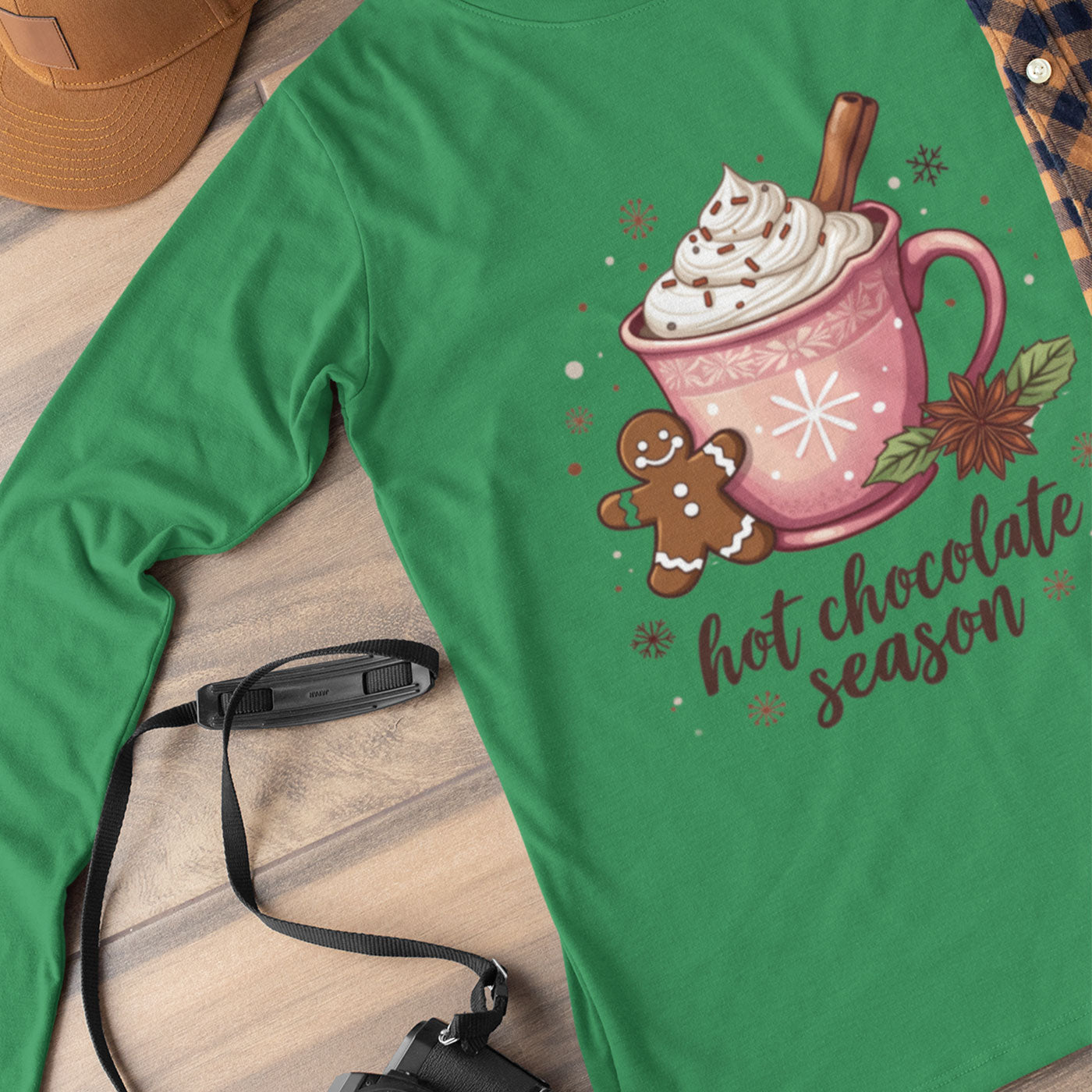 Hot Chocolate Season | Cozy Holiday Drink | Christmas | Unisex Long Sleeve