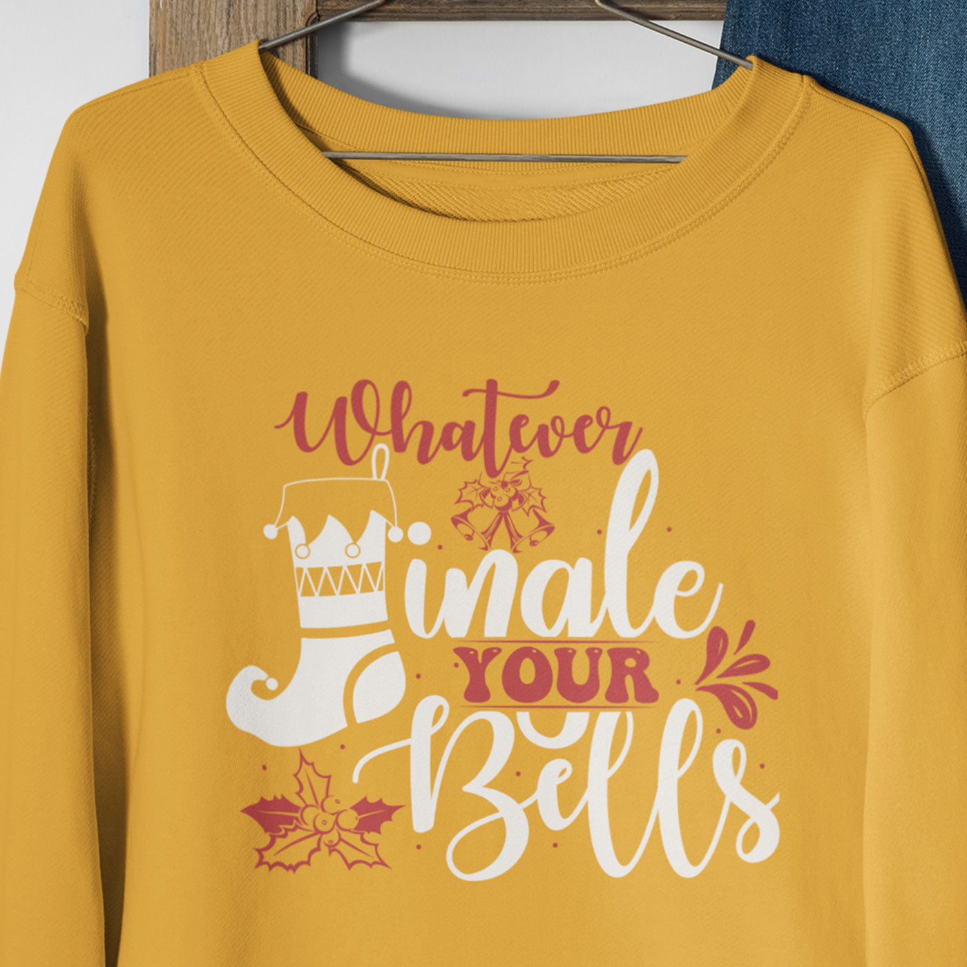 Whatever Jingles Your Bells | Funny Christmas | Unisex Crewneck Sweatshirts