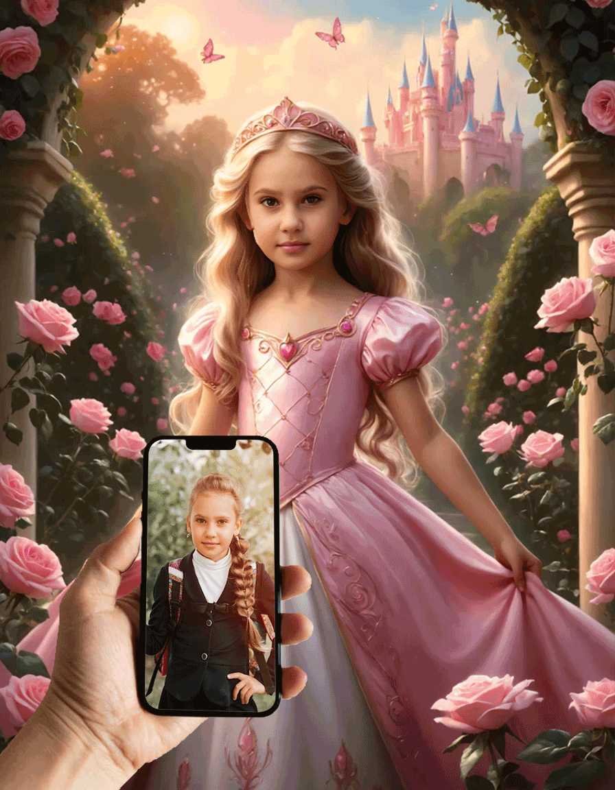The Rose Princess Personalized Portrait