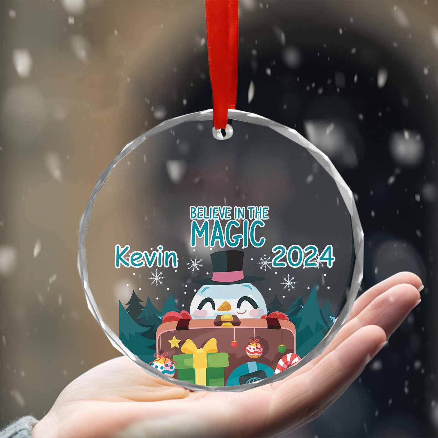 Believe in the Magic Christmas | Embrace the Joy of the Season | Glass Ornament
