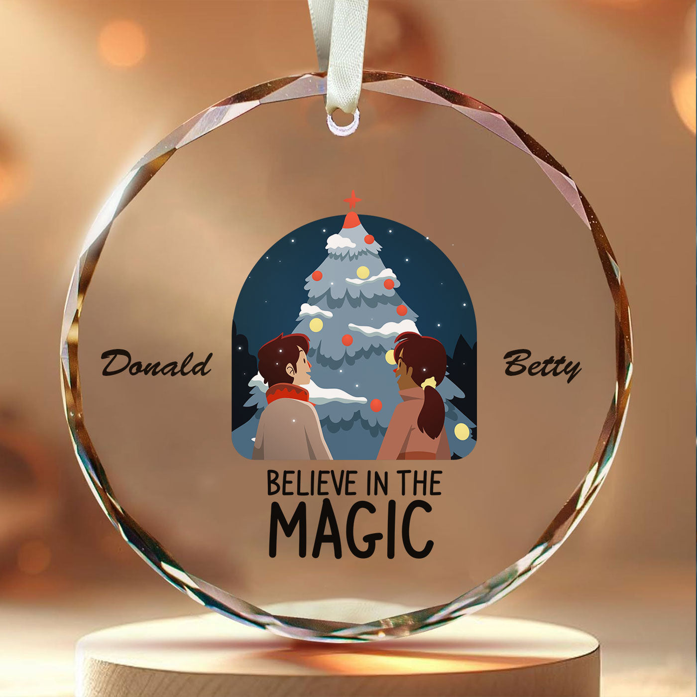 Christmas Tree Gazing | Celebrate Magical Winter | Glass Ornament