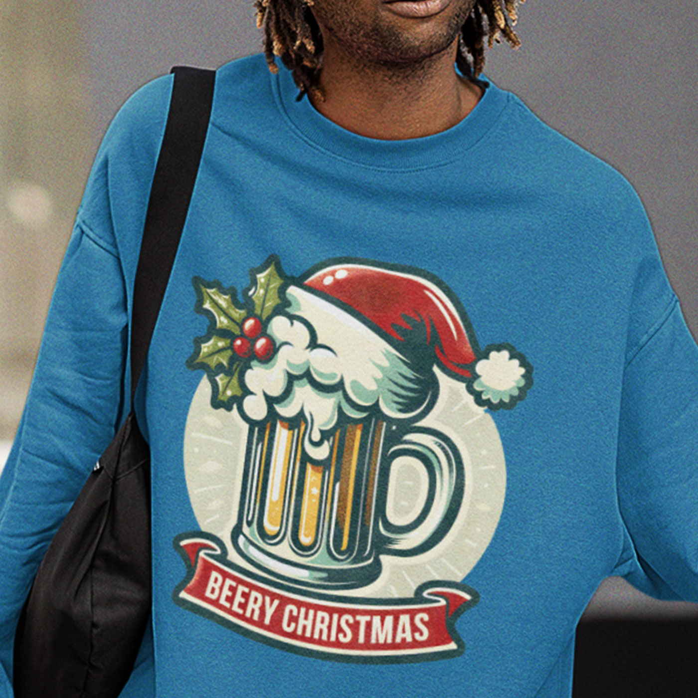 Beery Christmas | Fun Festive Beer | Unisex Crewneck Sweatshirts