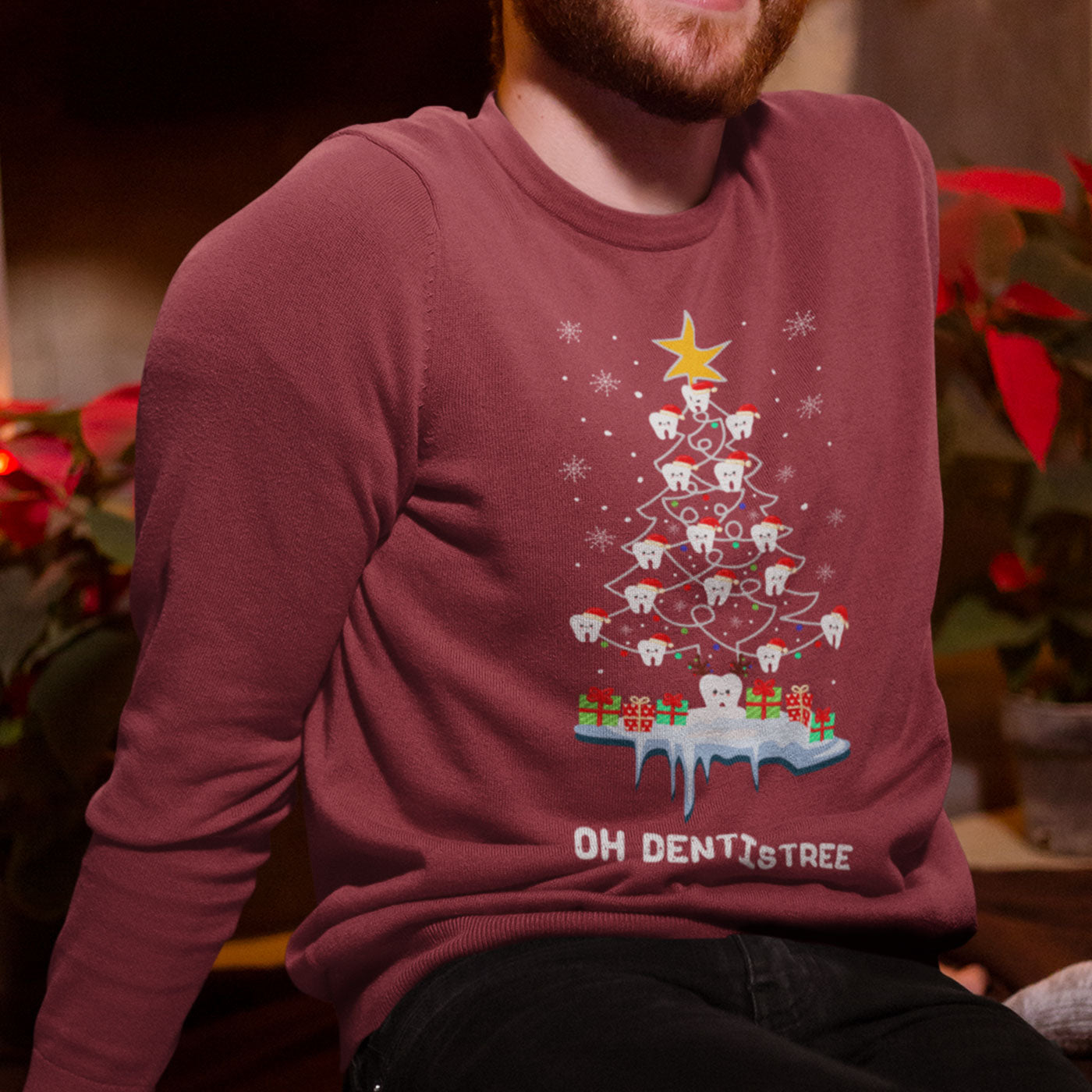 Oh Dentistree | Fun Dental Christmas Tree | Unisex Crewneck Sweatshirts
