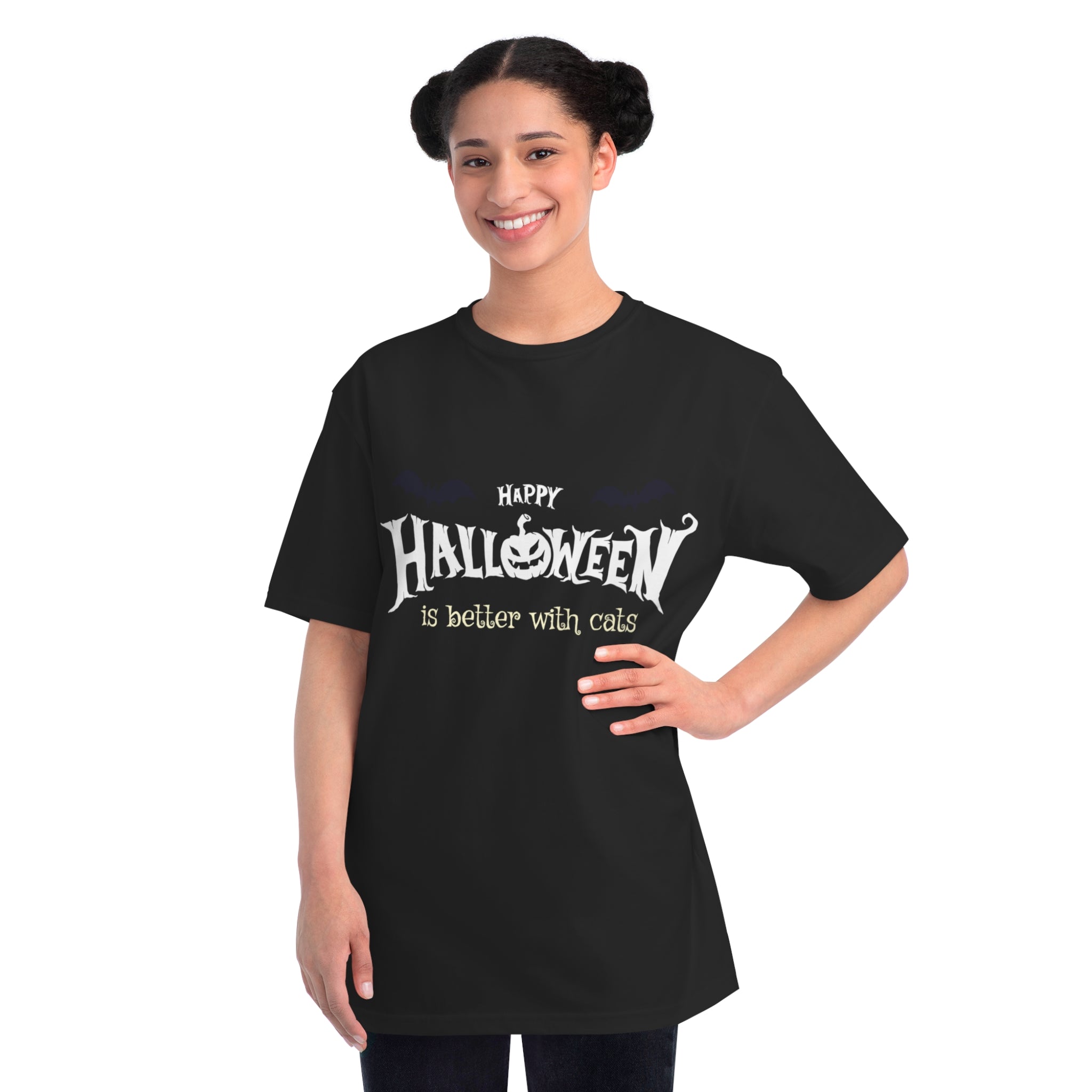 Halloween with Witch's Cats | Organic Unisex Classic T-Shirt