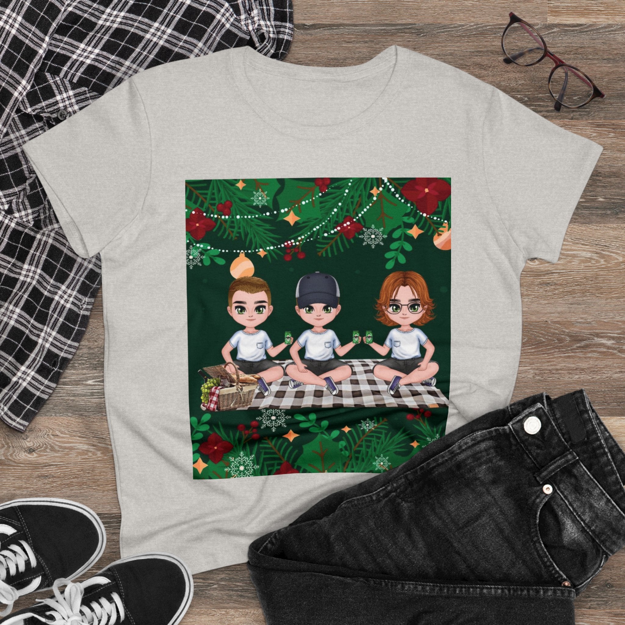 Happy Christmas Day | Women's Midweight Cotton Tee