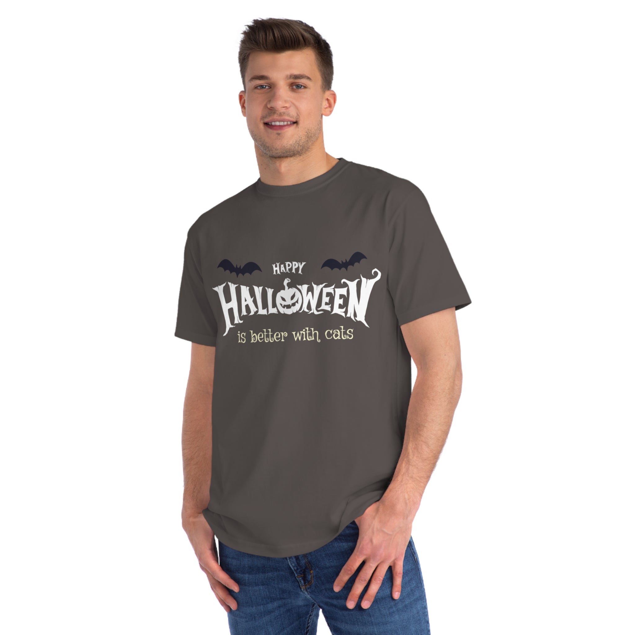 Halloween with Witch's Cats | Organic Unisex Classic T-Shirt