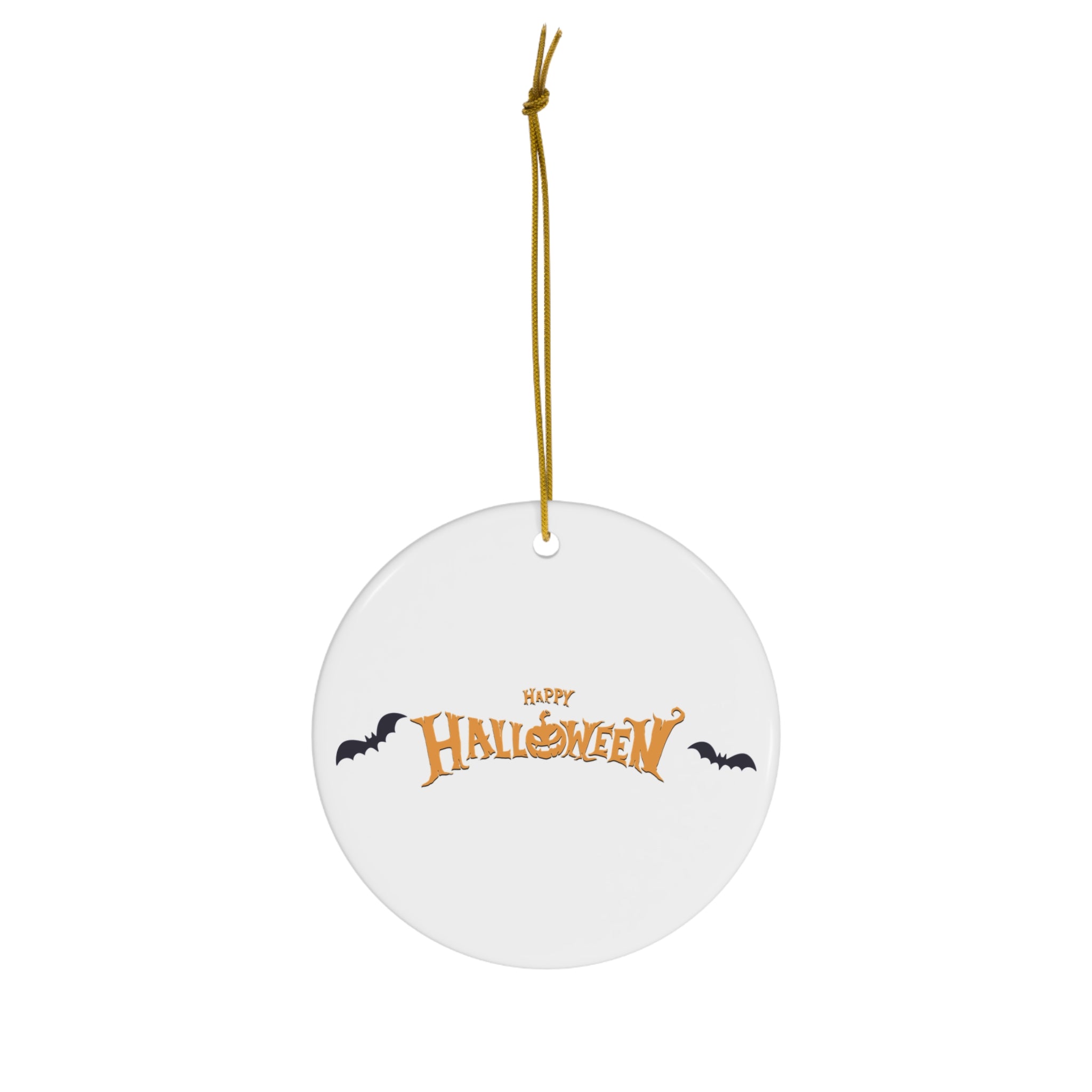 Halloween with Bats | Ceramic Ornament