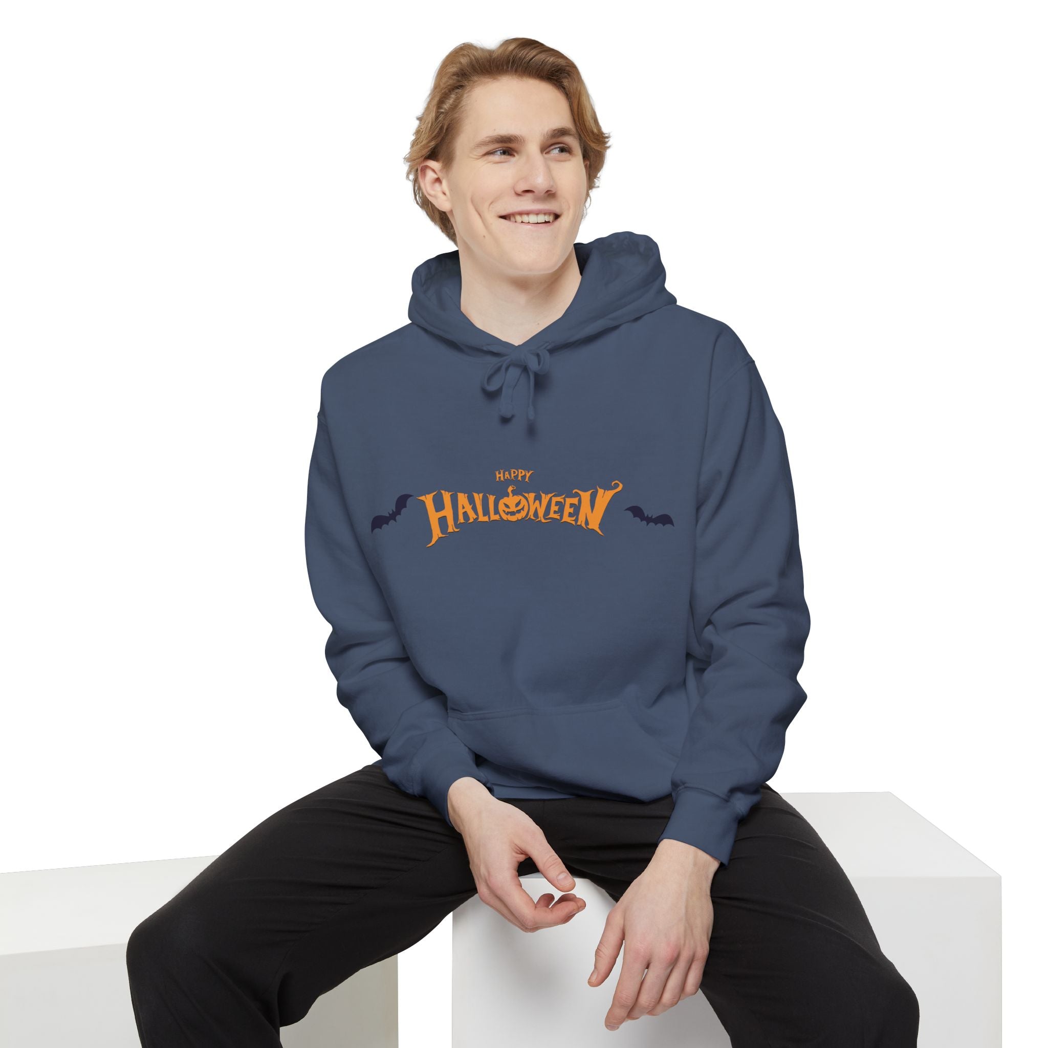 Halloween with Bats | Unisex Garment-Dyed Hoodie