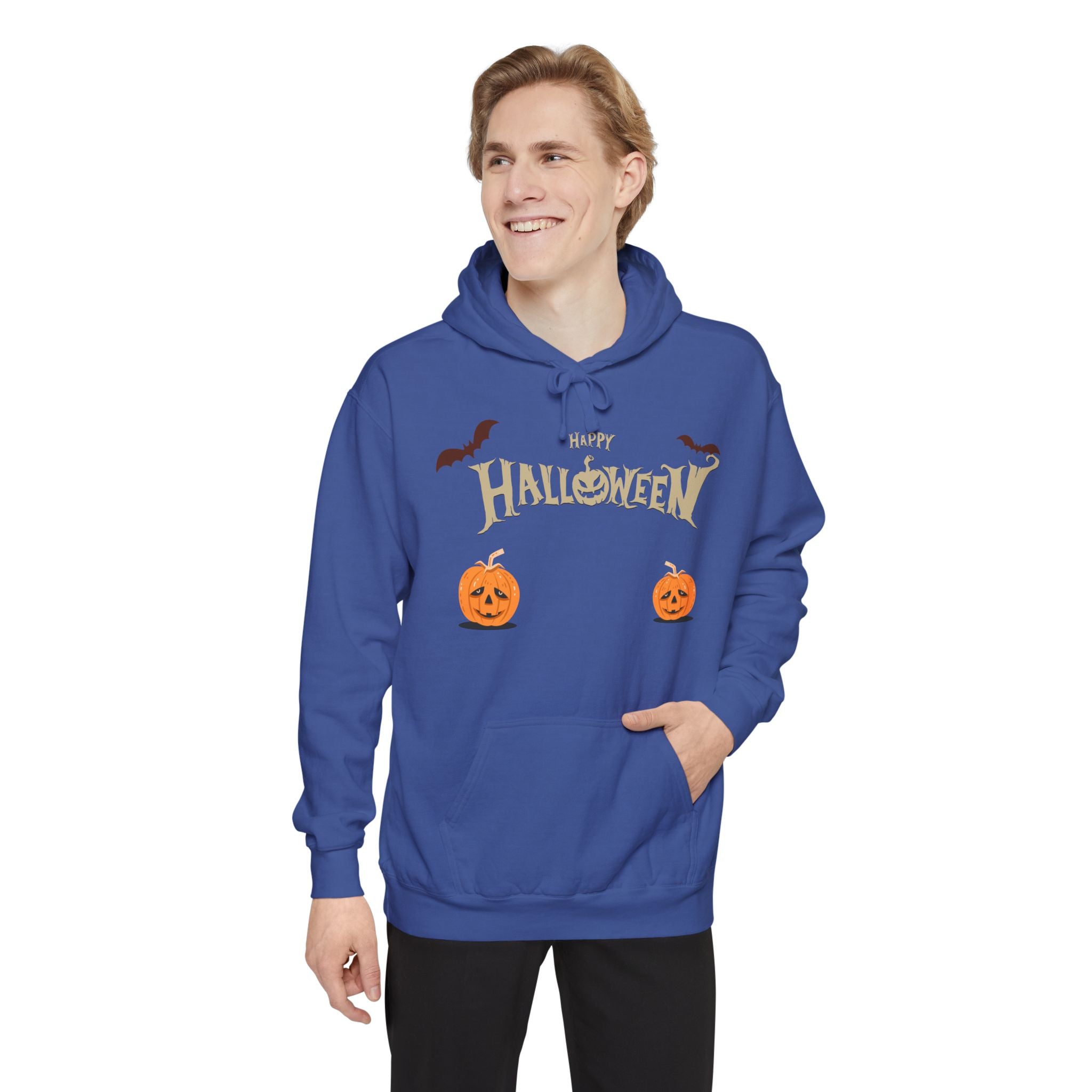 Halloween with Pumpkins | Unisex Garment-Dyed Hoodie