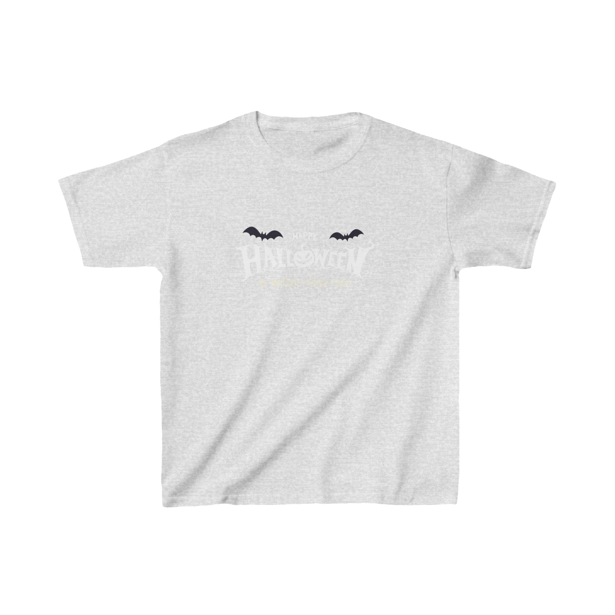 Halloween with Witch's Cats | Kids Heavy Cotton Tee