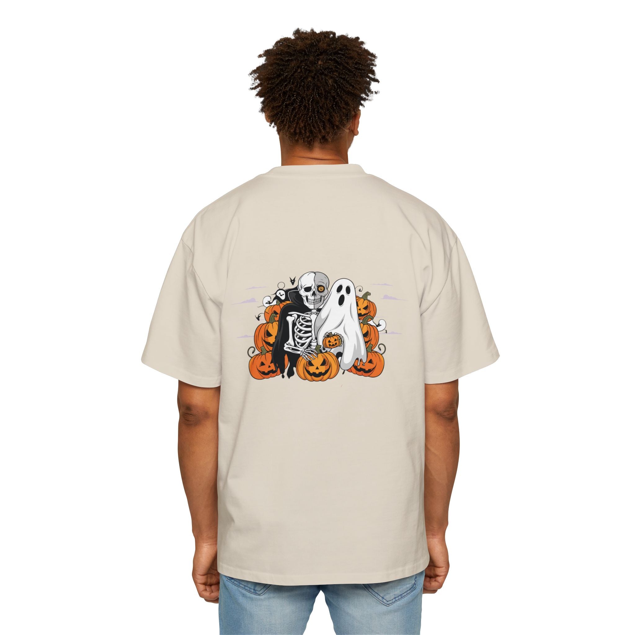 Halloween with Bats | Men's Heavy Oversized Tee