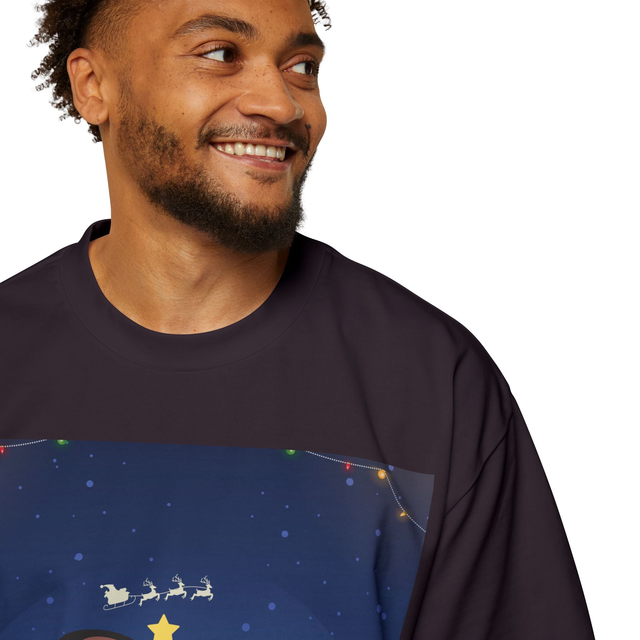 Happy Christmas Family | Men's Heavy Oversized Tee