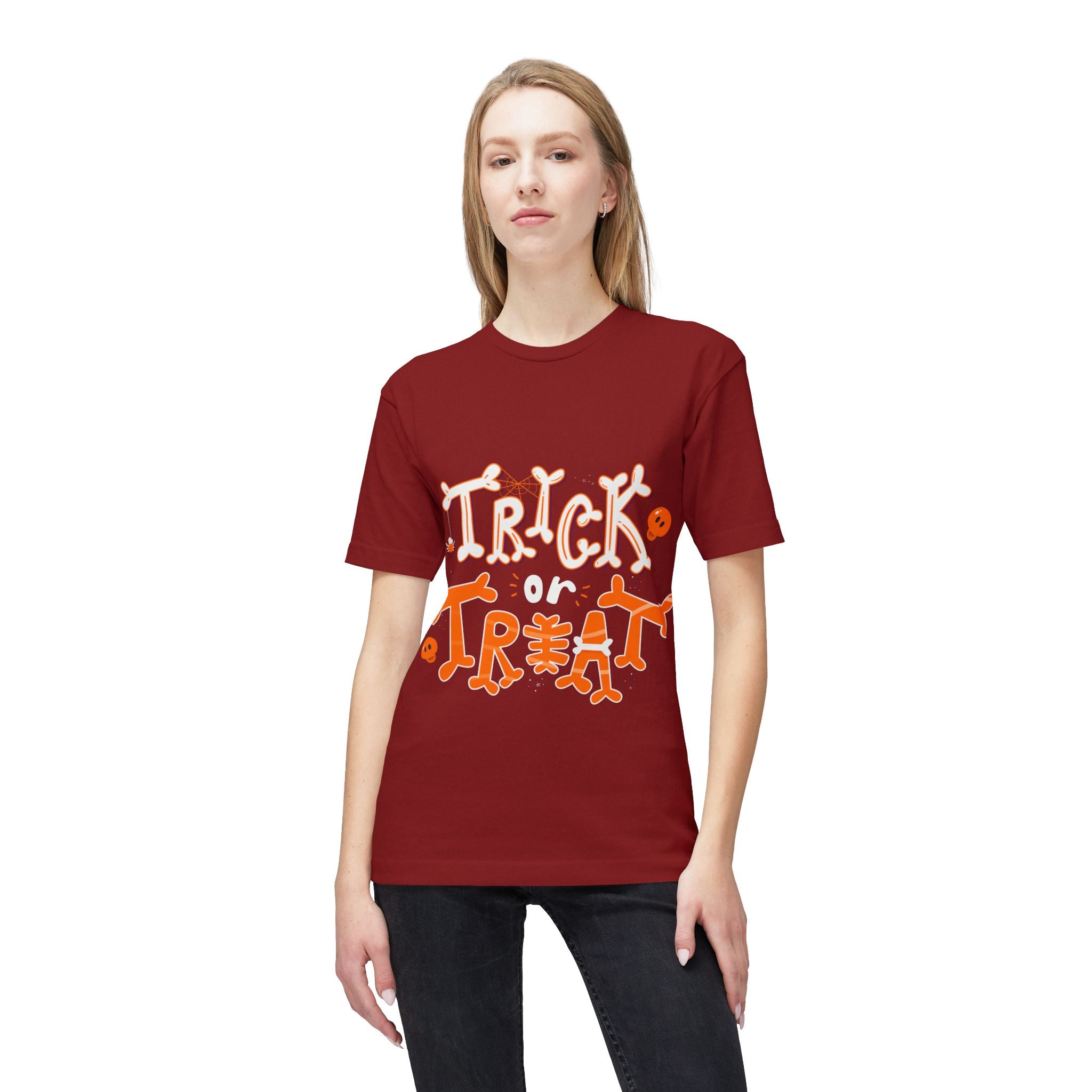 Halloween Trick or Treat | Unisex Midweight T-shirt, Made in US