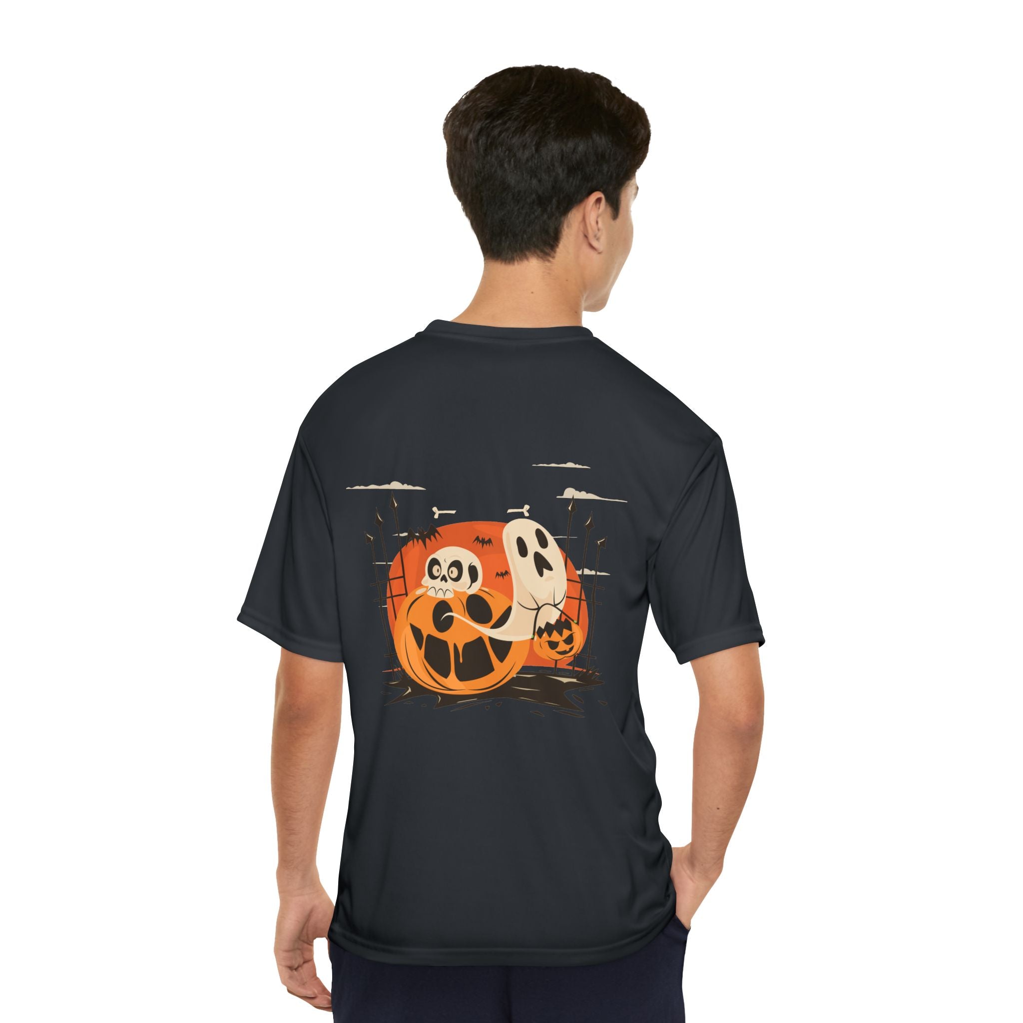 Halloween with Pumpkins | Men's Performance T-Shirt