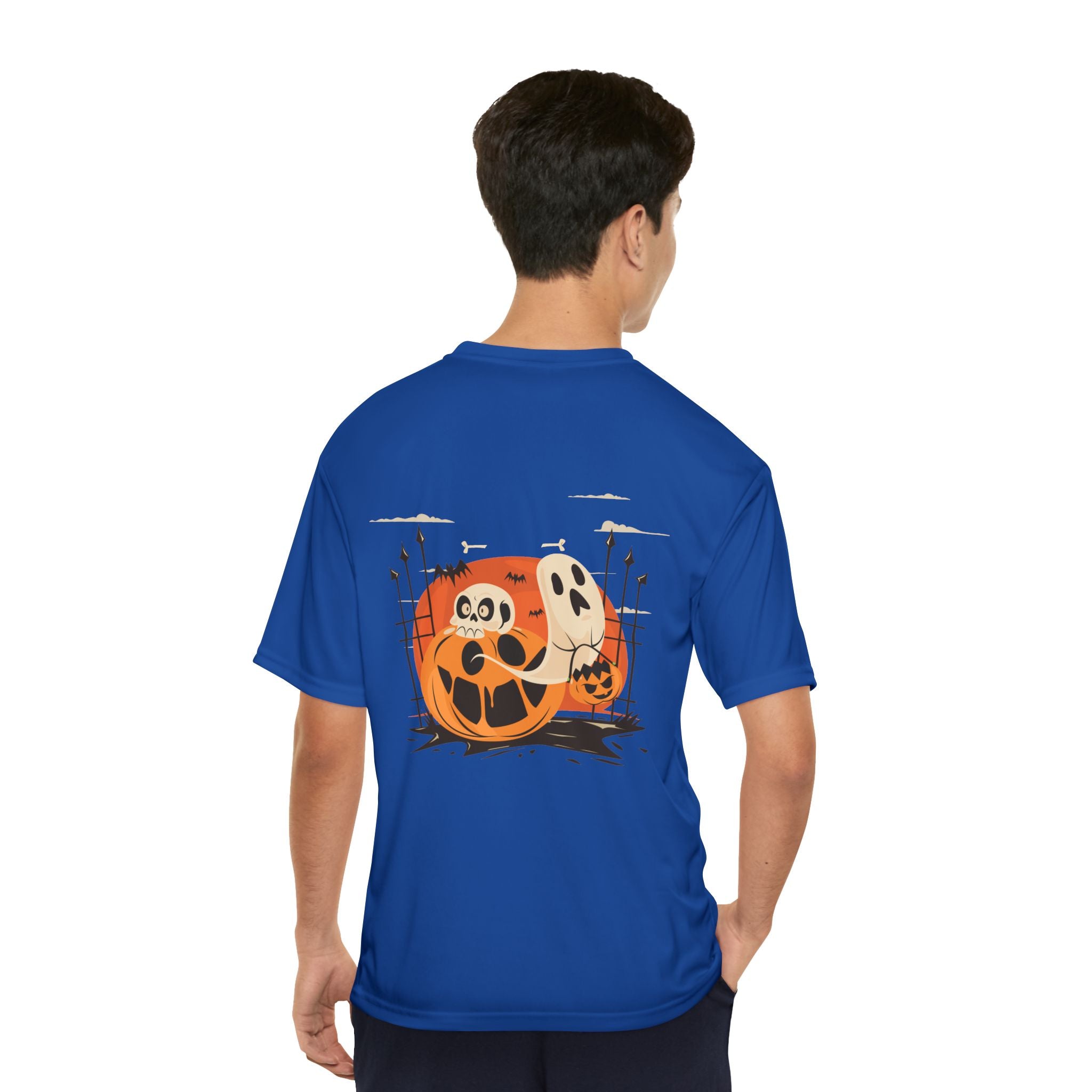 Halloween with Pumpkins | Men's Performance T-Shirt