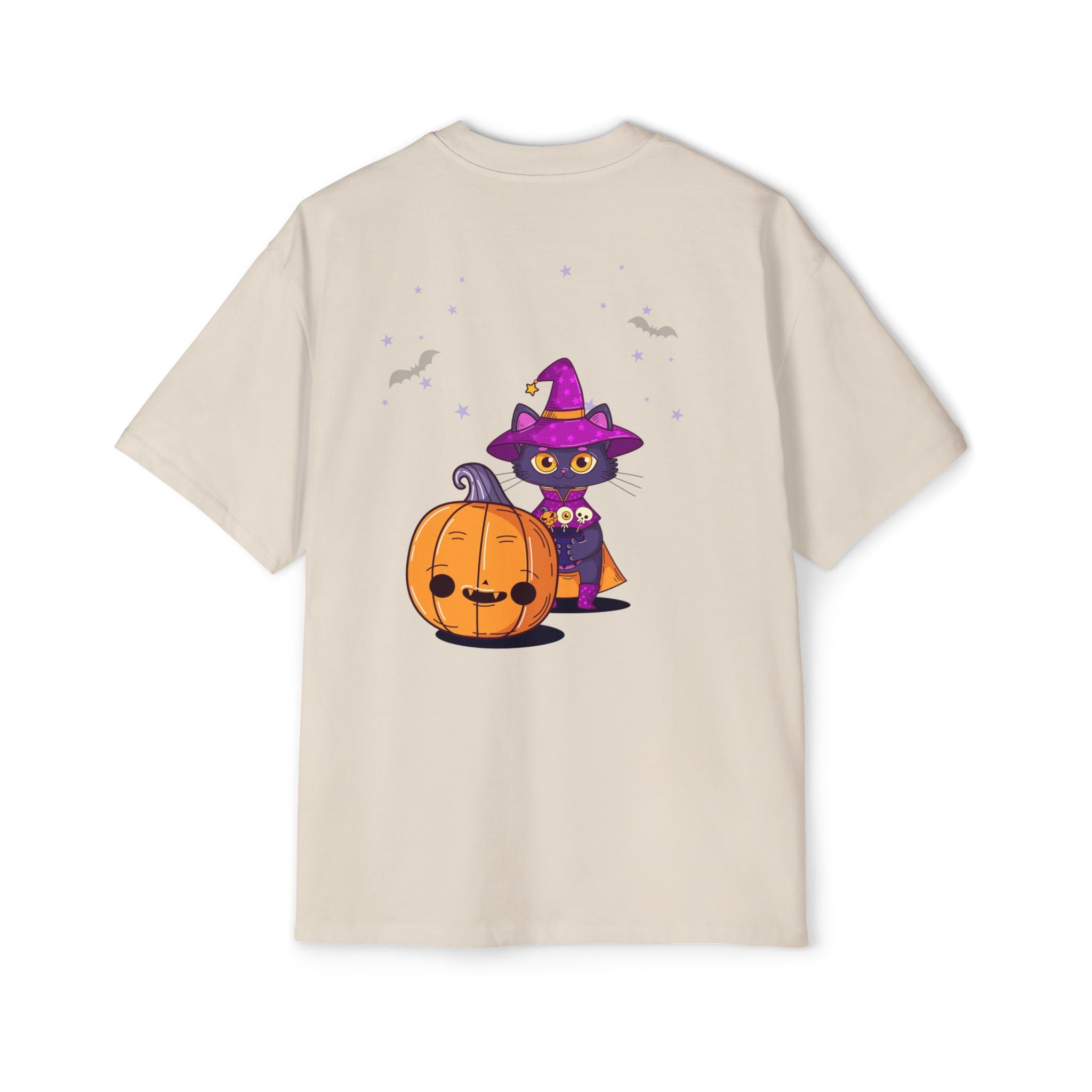 Halloween with Witch's Cats | Men's Heavy Oversized Tee